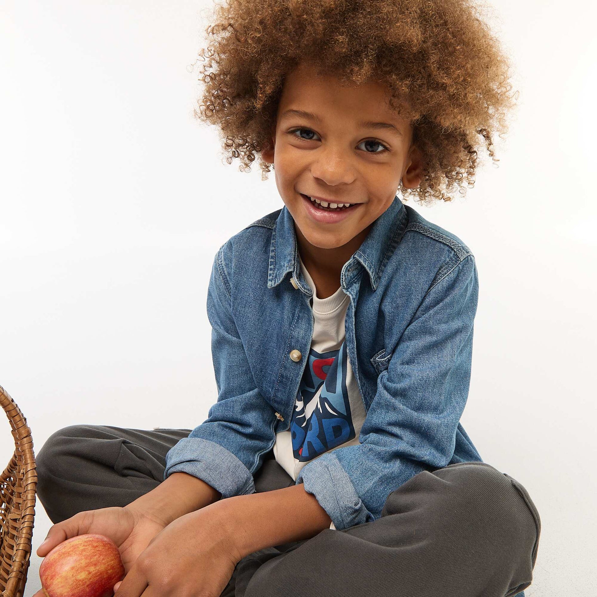 Chemise denim en jean BLEU