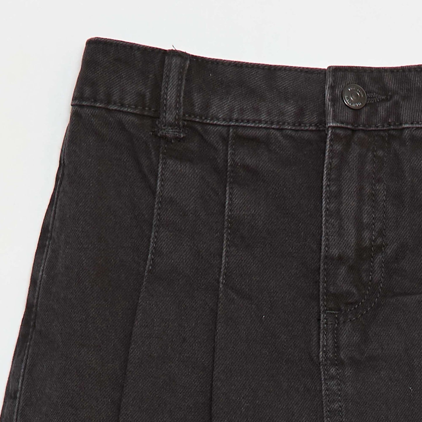 Jupe short en denim plissé GRIS