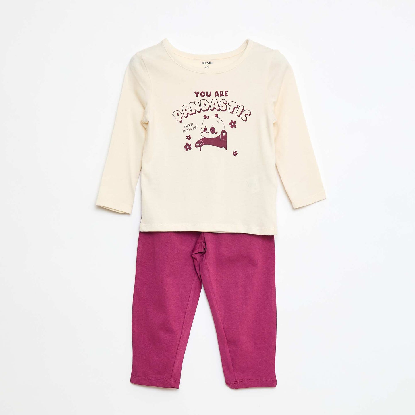 Ensemble pyjama t-shirt + legging imprimé - 2 pièces BEIGE