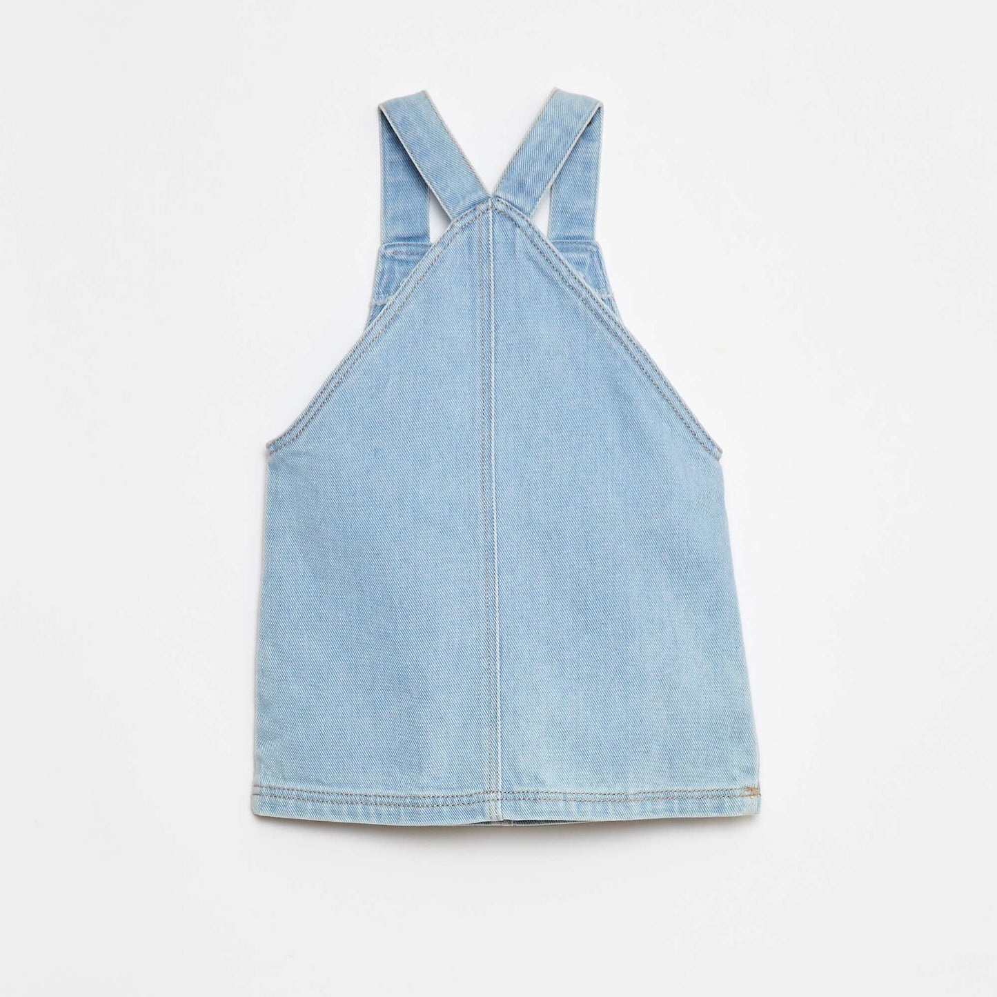 Robe salopette avec broderies BLEU