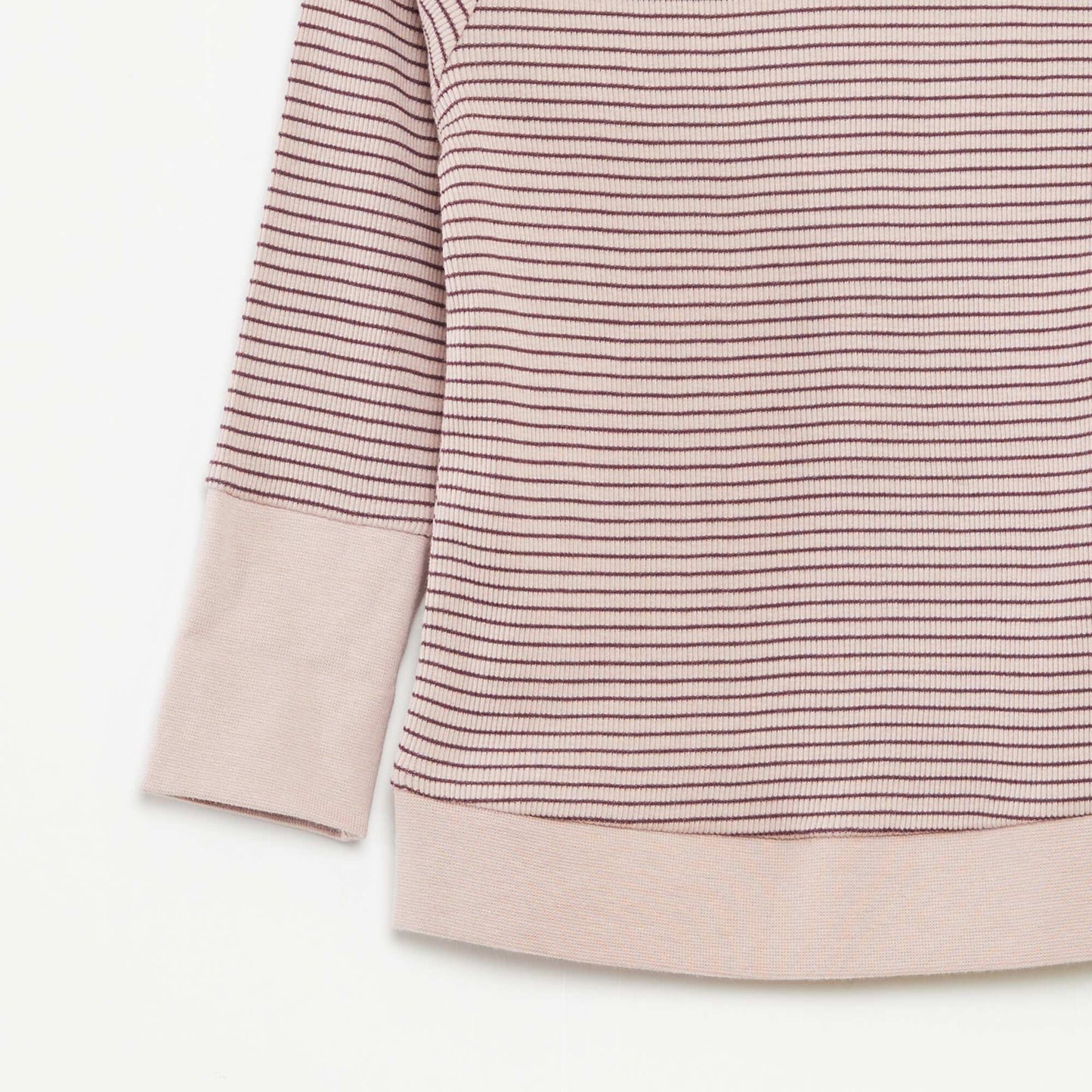 Ensemble de pyjama long t-shirt + pantalon à rayures - 2 pièces VIOLET