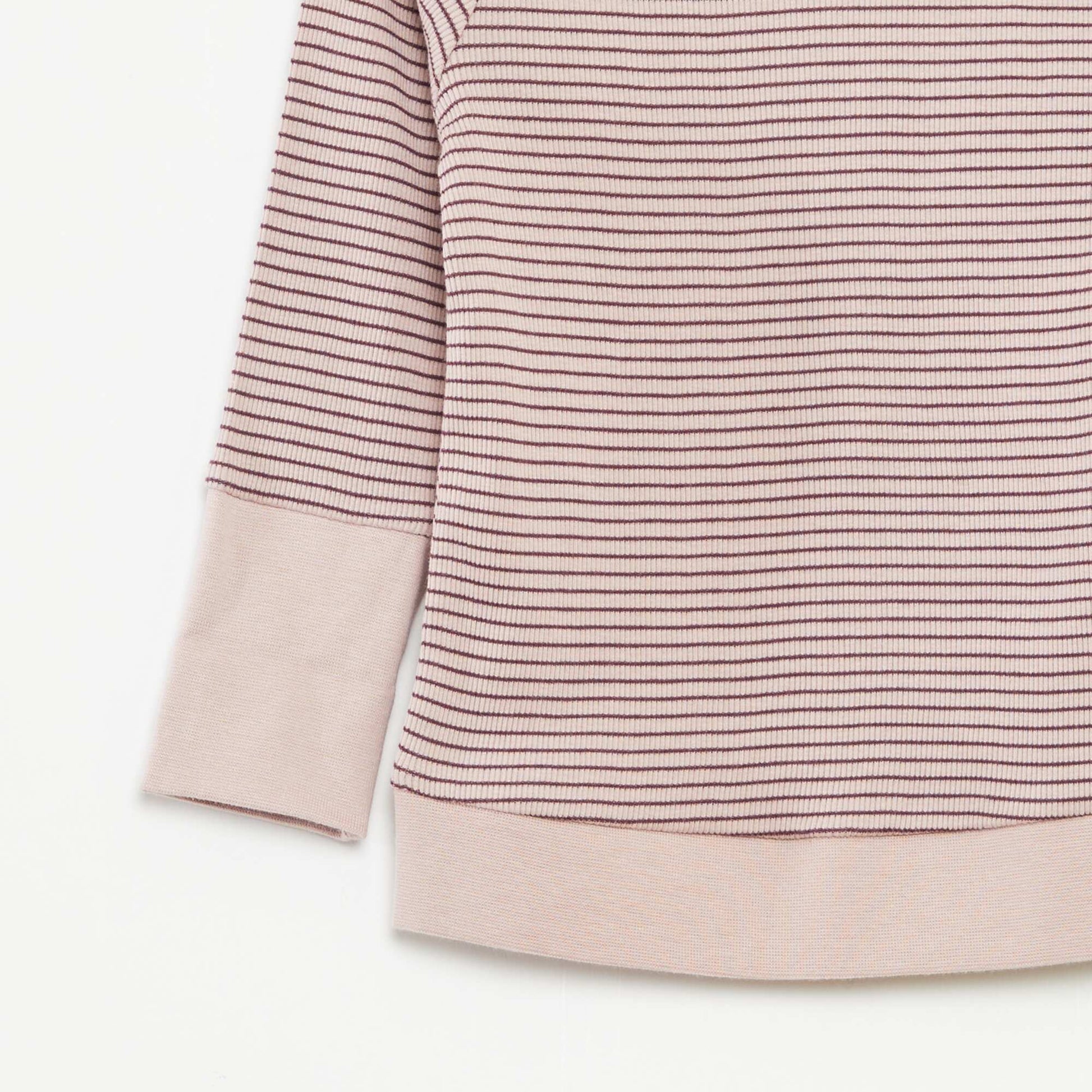 Ensemble de pyjama long t-shirt + pantalon à rayures - 2 pièces VIOLET