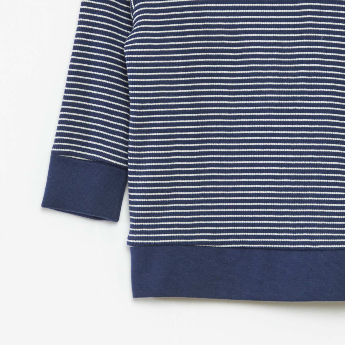 Ensemble de pyjama long t-shirt + pantalon à rayures - 2 pièces BLEU
