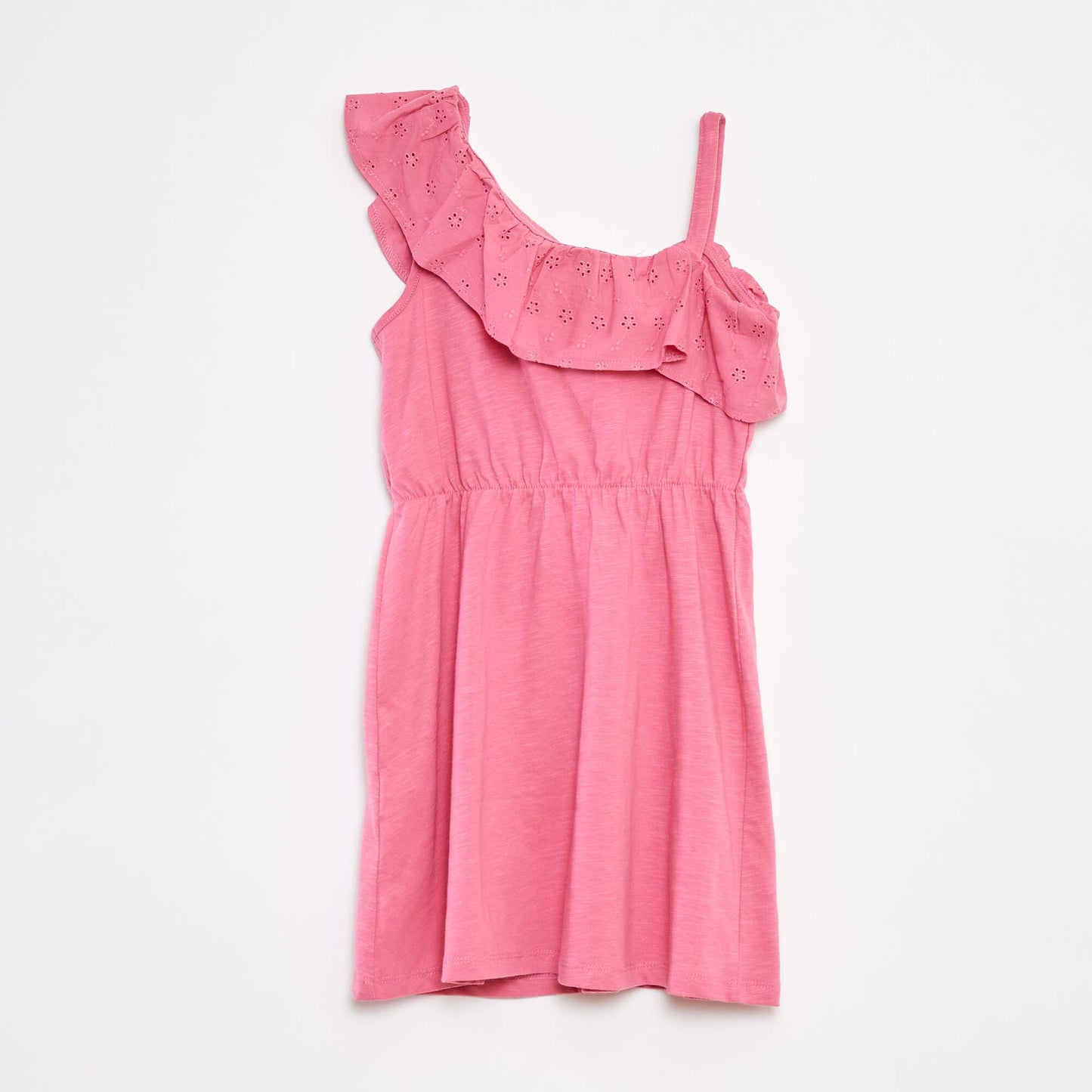 Robe avec épaule dénudée et broderies anglaises ROSE