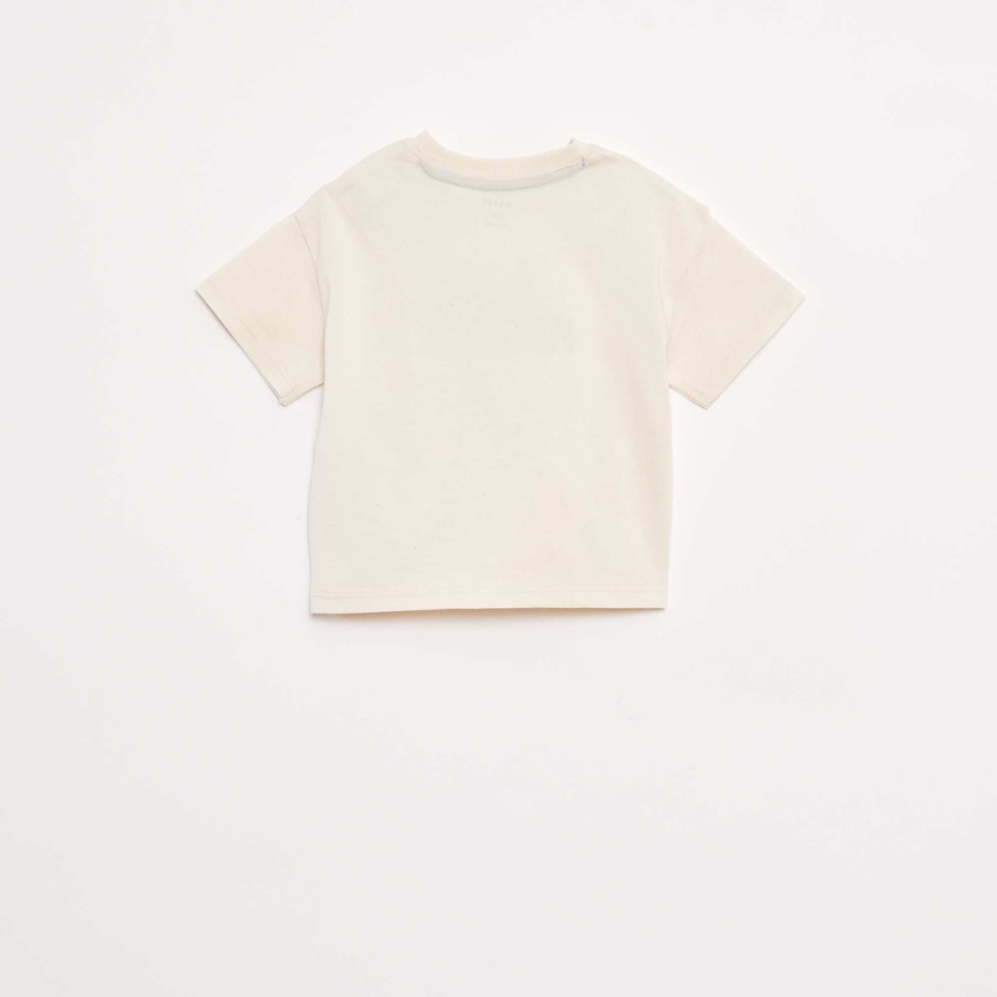 T-shirt imprimé poitrine & dos BLANC