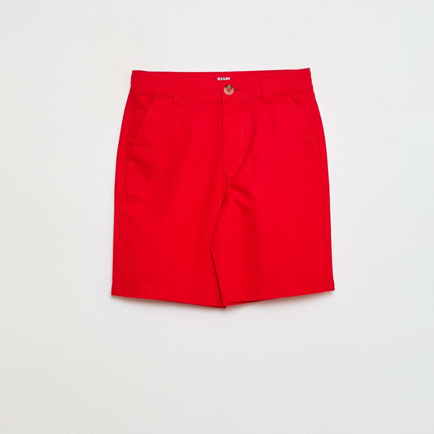 Chino de cérémonie en coton uni ROUGE
