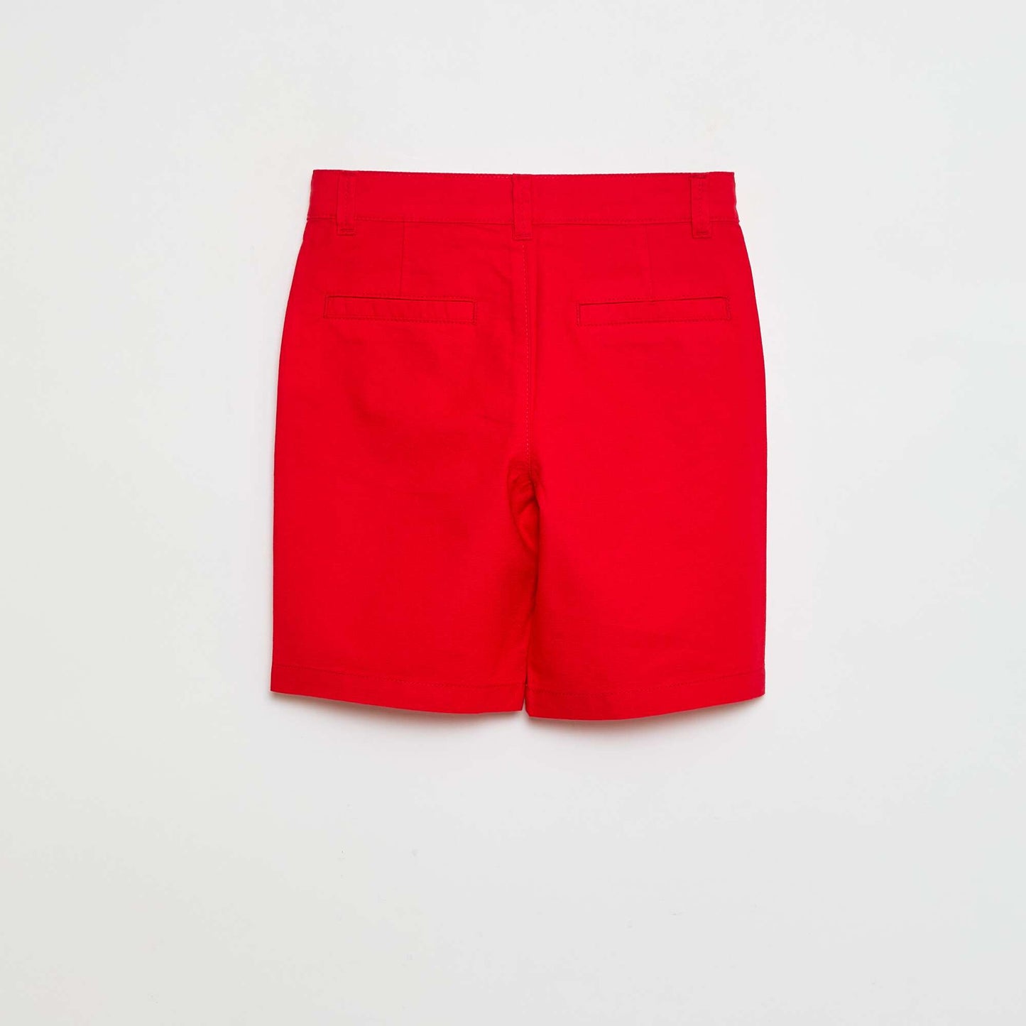 Chino de cérémonie en coton uni ROUGE