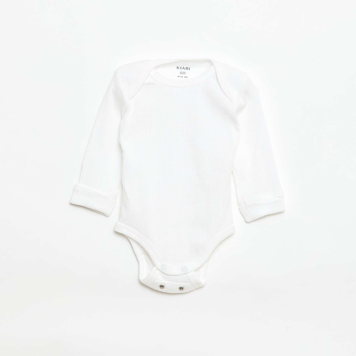 Lot de 3 bodies évolutifs col US et manches longues BLANC