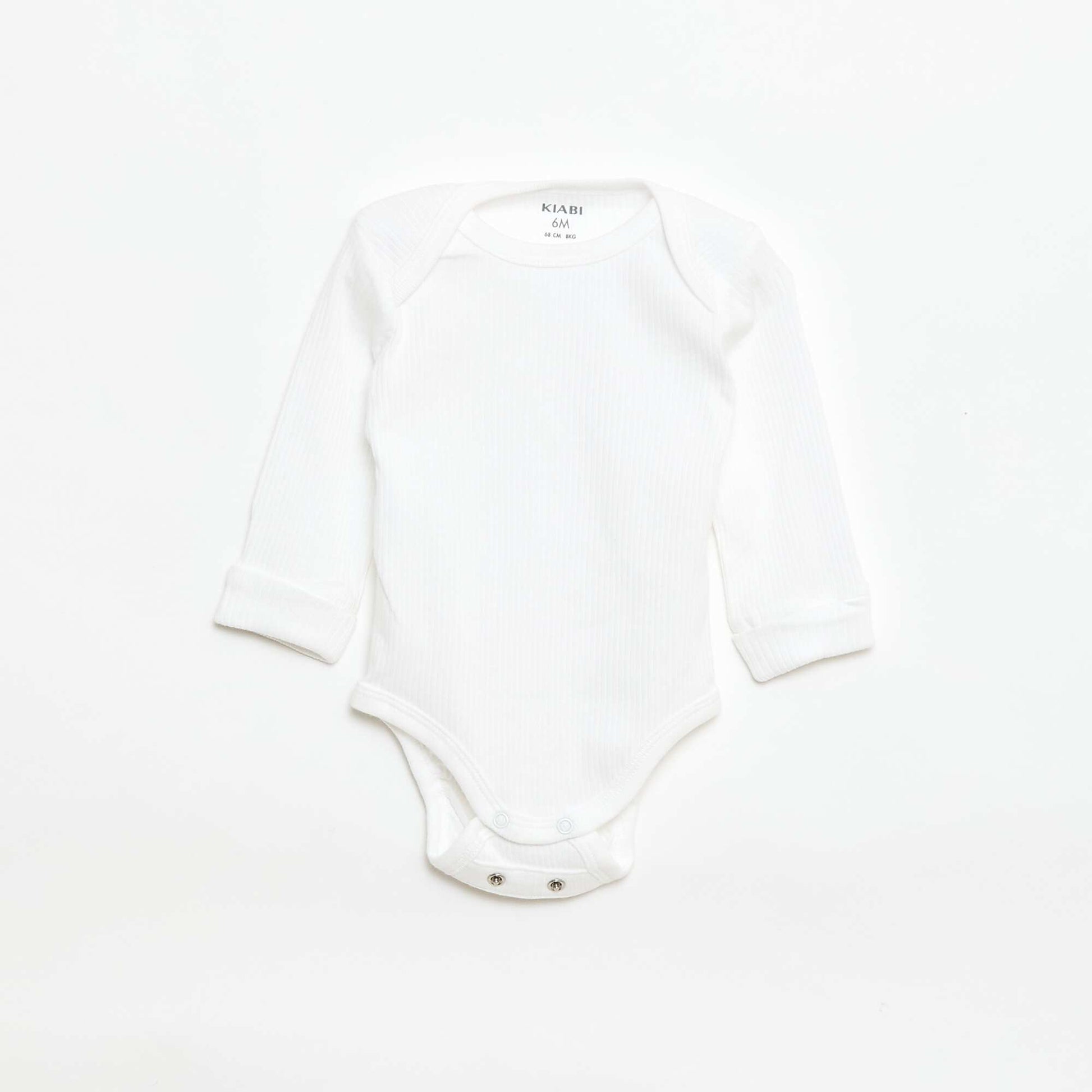 Lot de 3 bodies évolutifs col US et manches longues BLANC