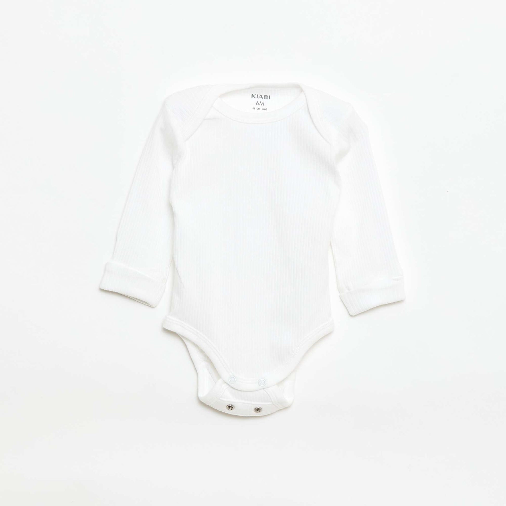 Lot de 3 bodies évolutifs col US et manches longues BLANC