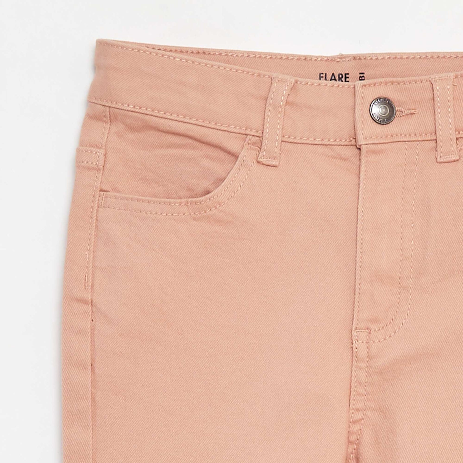 Pantalon flare en twill avec taille ajustable ROSE