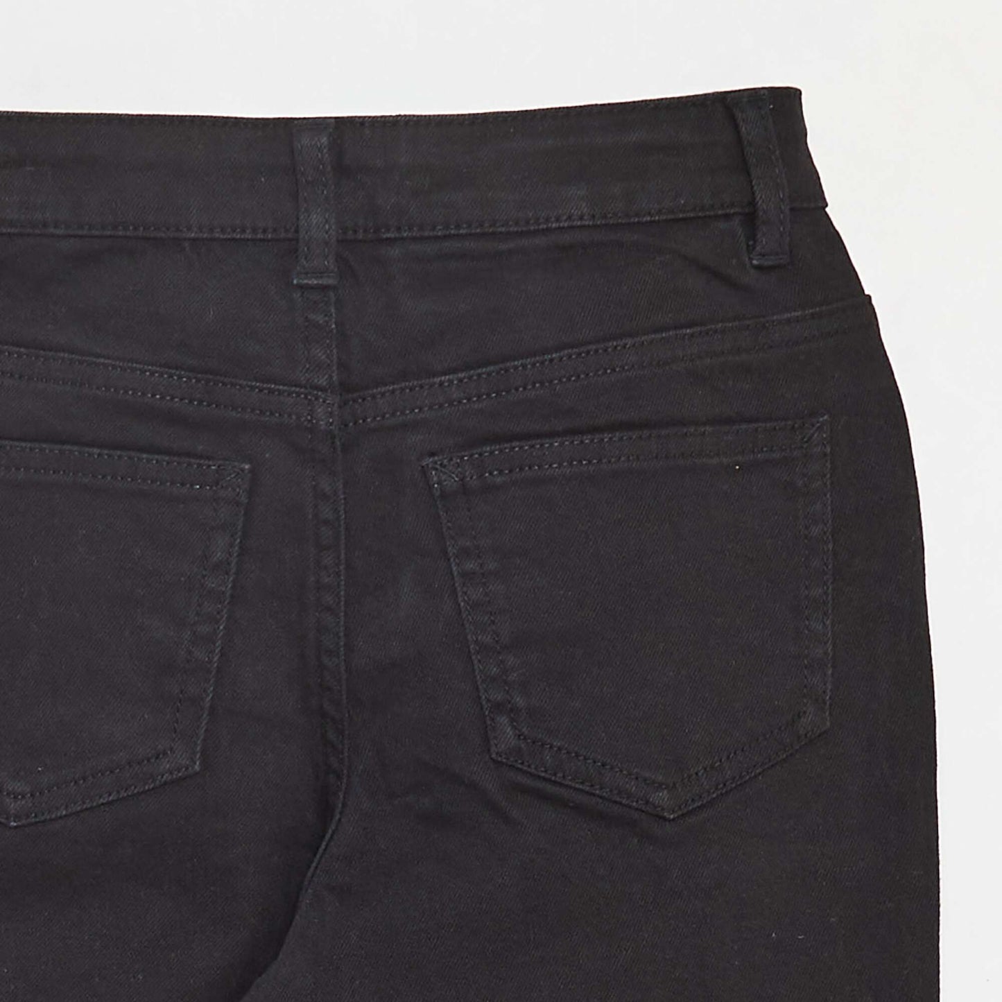 Pantalon flare en twill avec taille ajustable NOIR