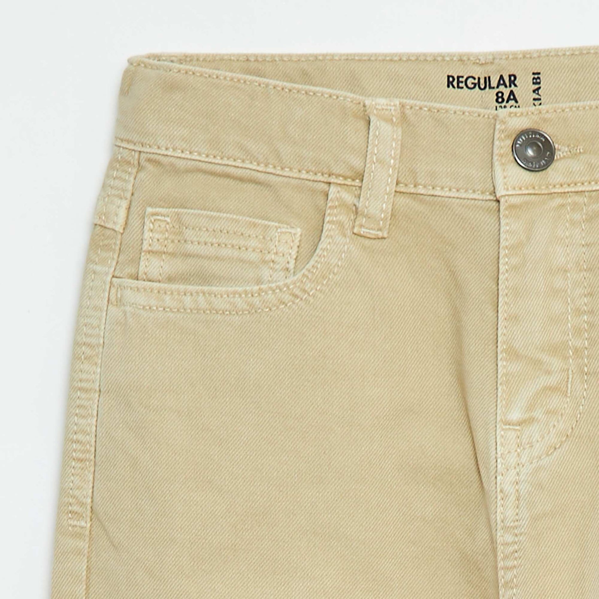 Pantalon droit - regular fit à 5 poches BLANC