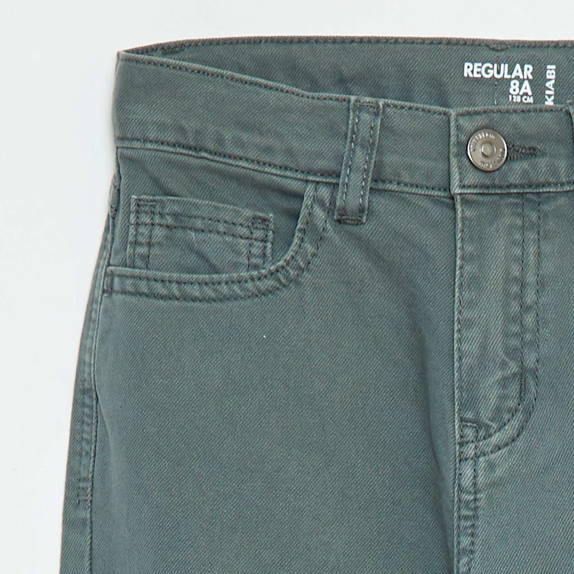 Pantalon droit - regular fit à 5 poches VERT