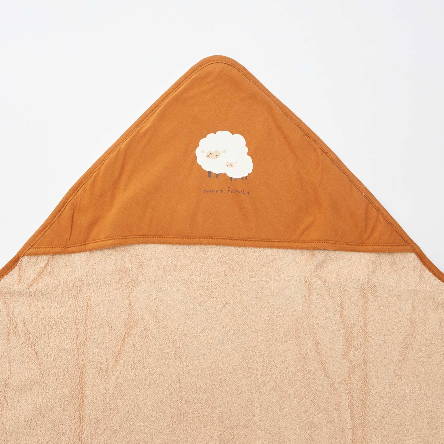 Cape de bain en éponge imprimée - 75 x 75 cm ORANGE