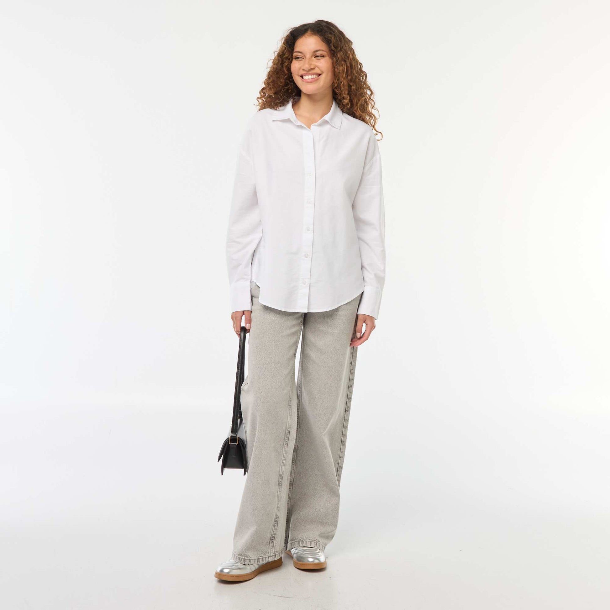 Chemise manches longues oxford BLANC