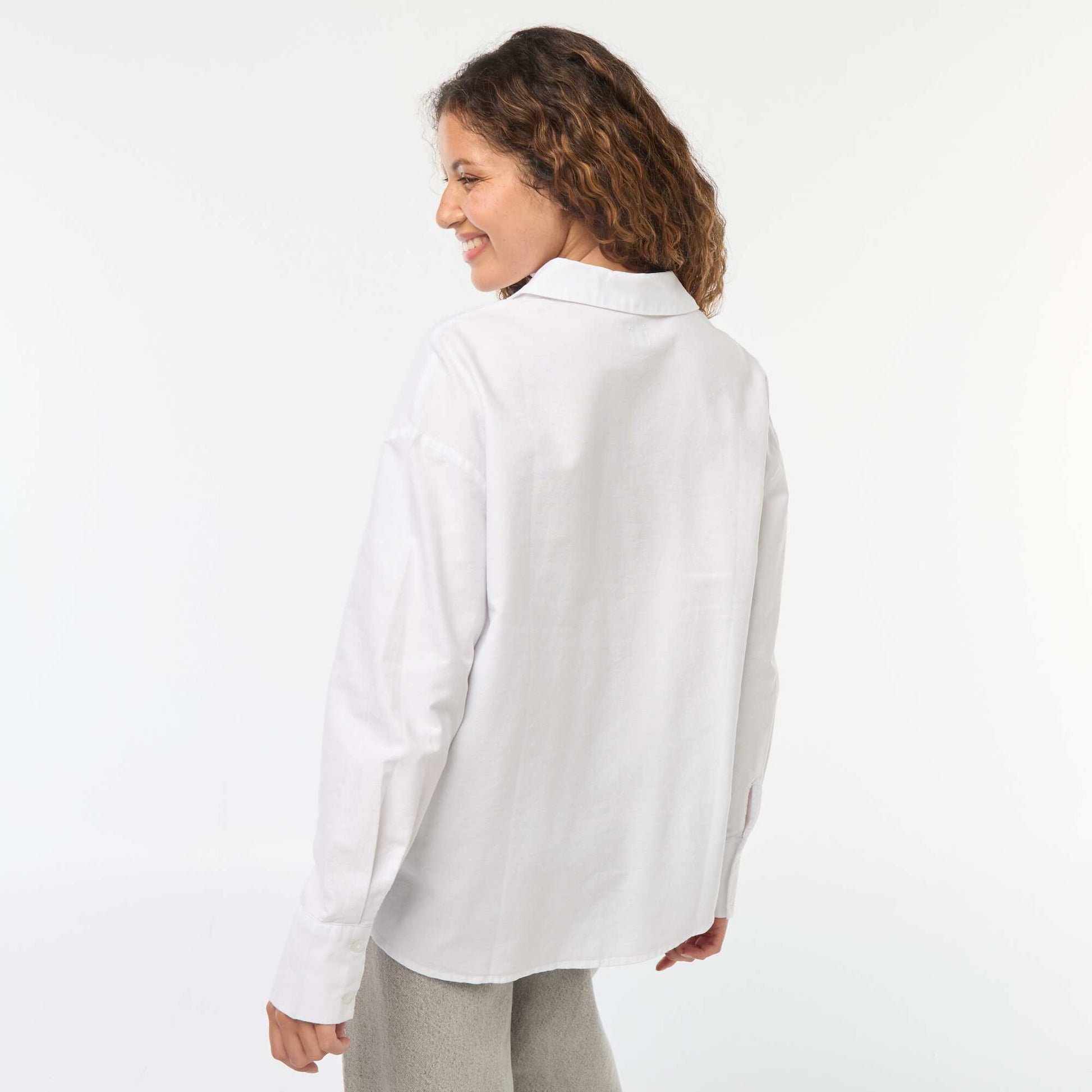 Chemise manches longues oxford BLANC