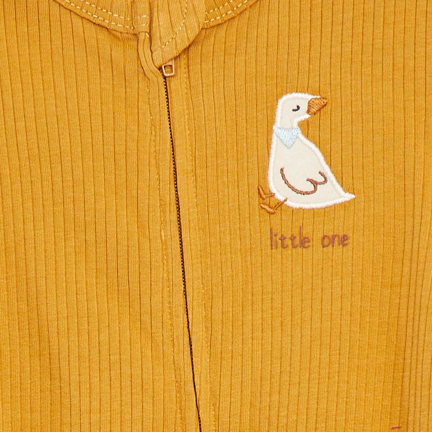 Pyjama dors-bien léger zippé à manches courtes JAUNE