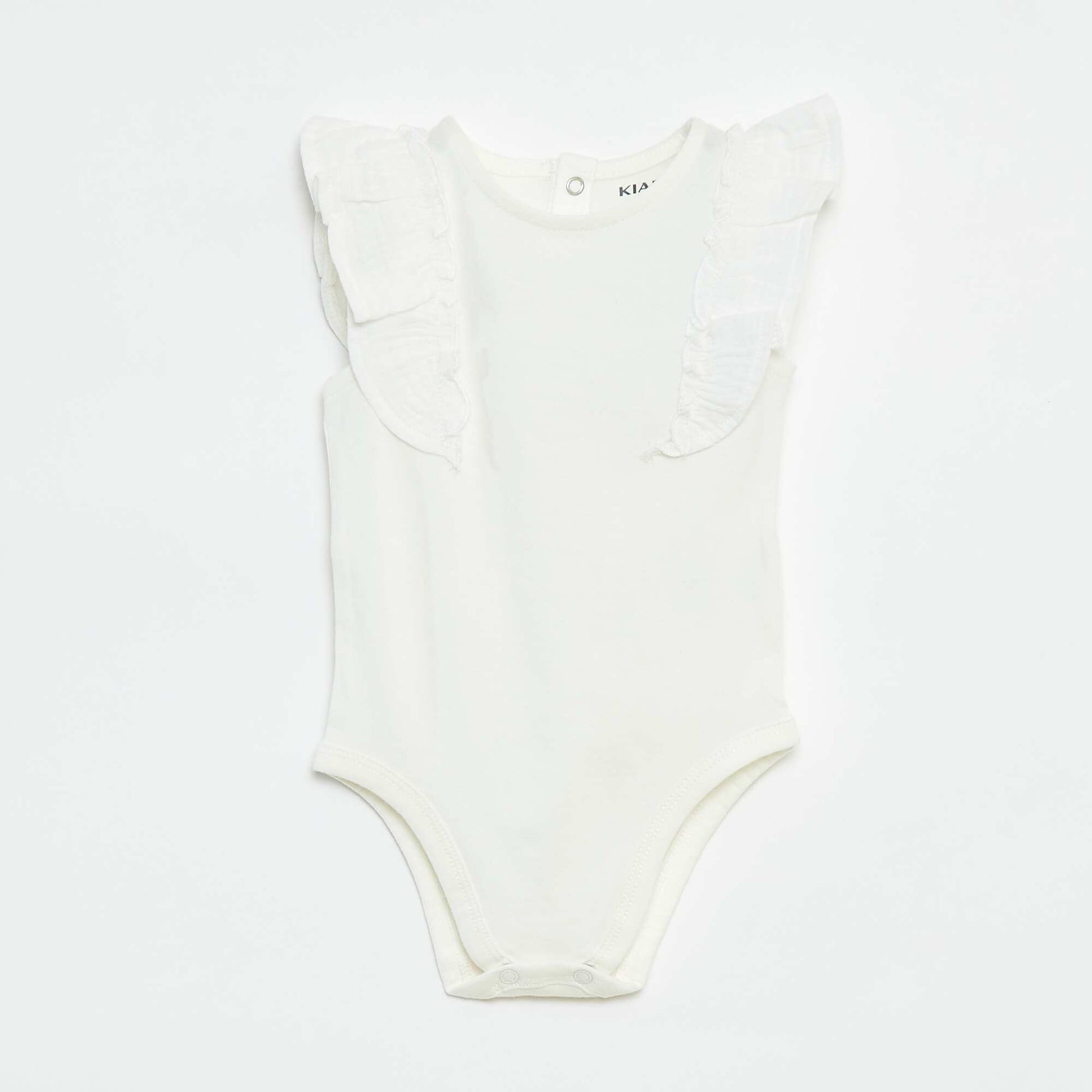 Body volanté sans manches BLANC