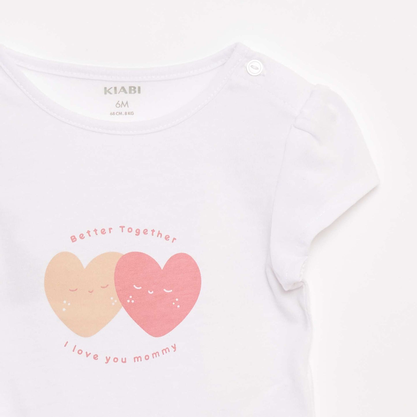 T-shirt imprimé manches courtes BLANC