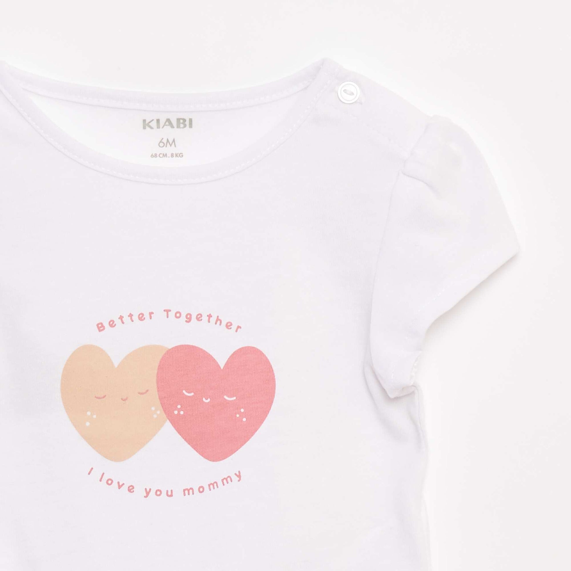 T-shirt imprimé manches courtes BLANC