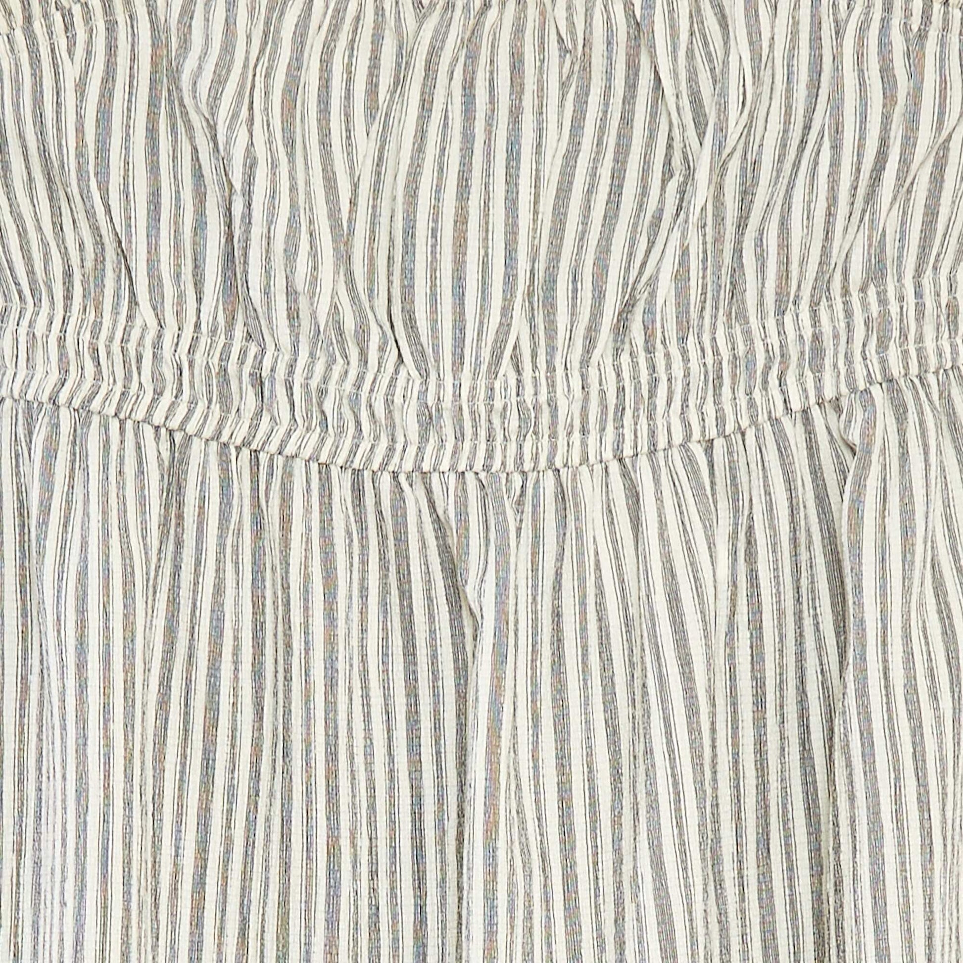Robe longue et rayée à bretelles BLANC