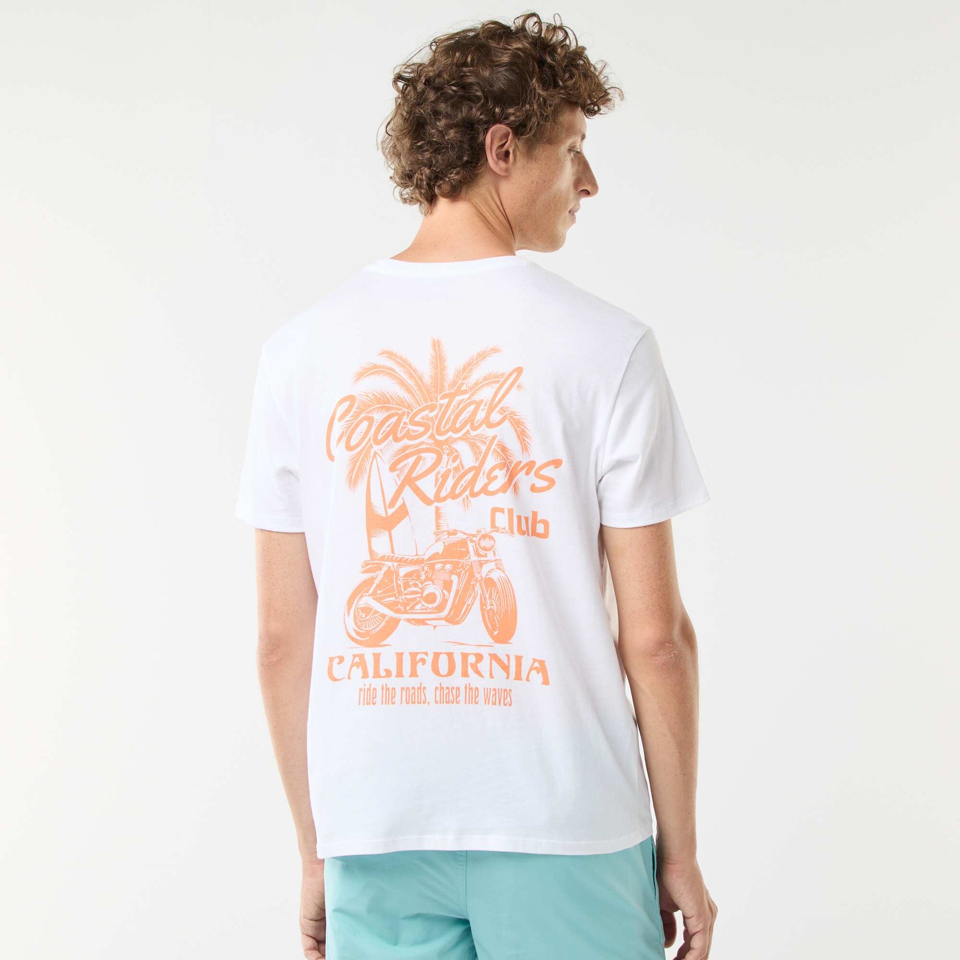 Tee-shirt manches courtes imprimé BLANC