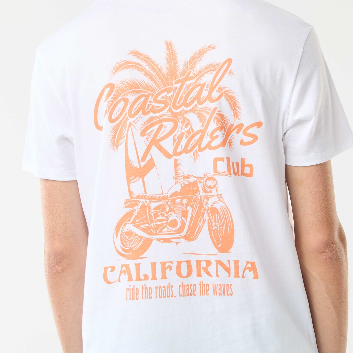 Tee-shirt manches courtes imprimé BLANC