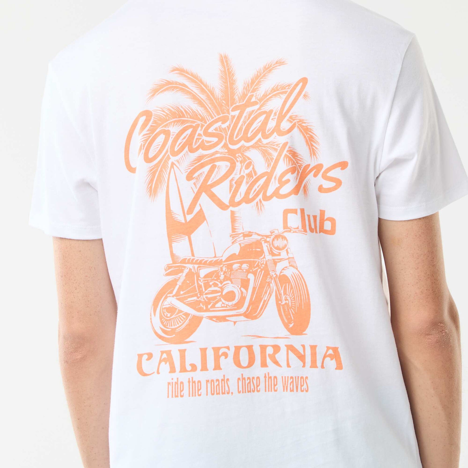 Tee-shirt manches courtes imprimé BLANC