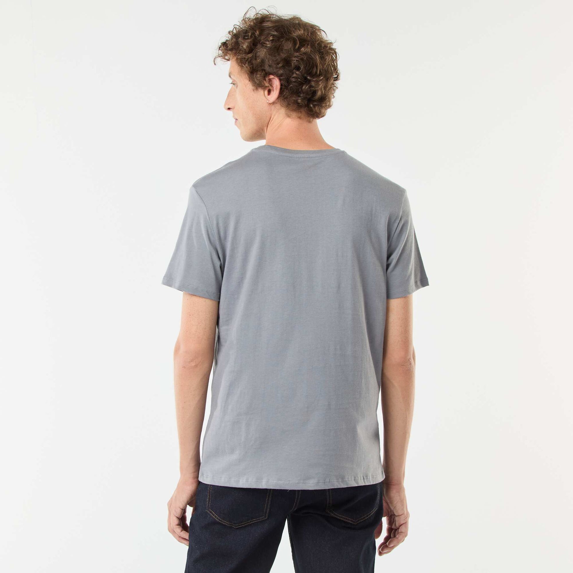 Tee-shirt manches courtes imprimé GRIS