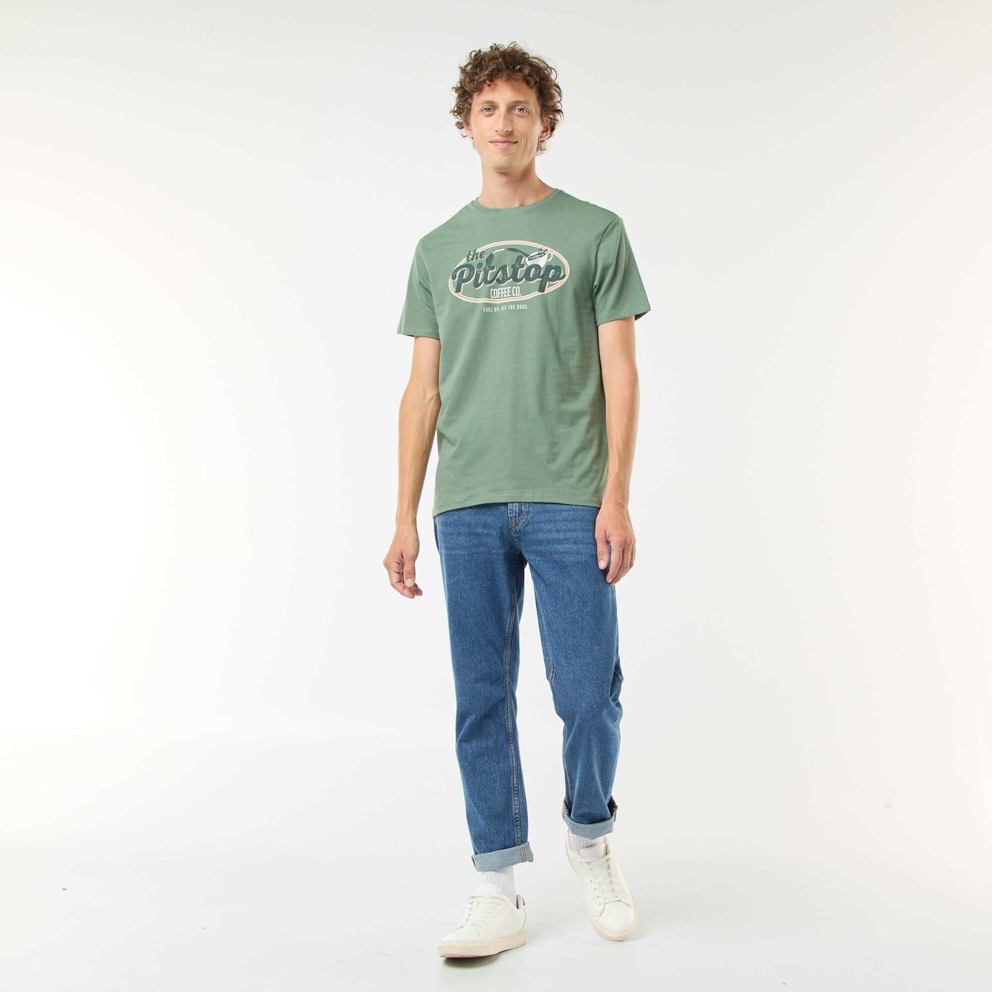 Tee-shirt manches courtes imprimé VERT