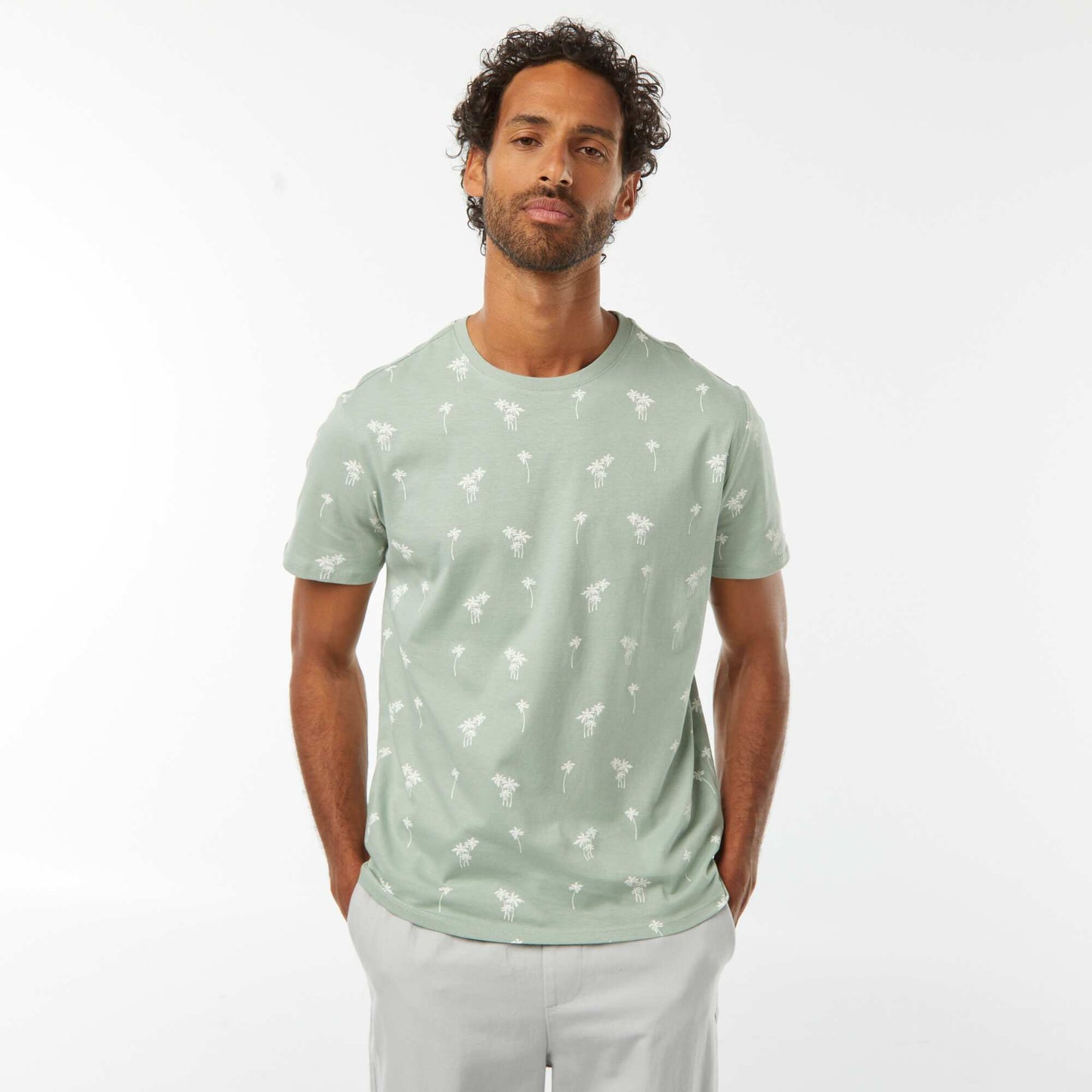 Tee-shirt manches courtes imprimé VERT