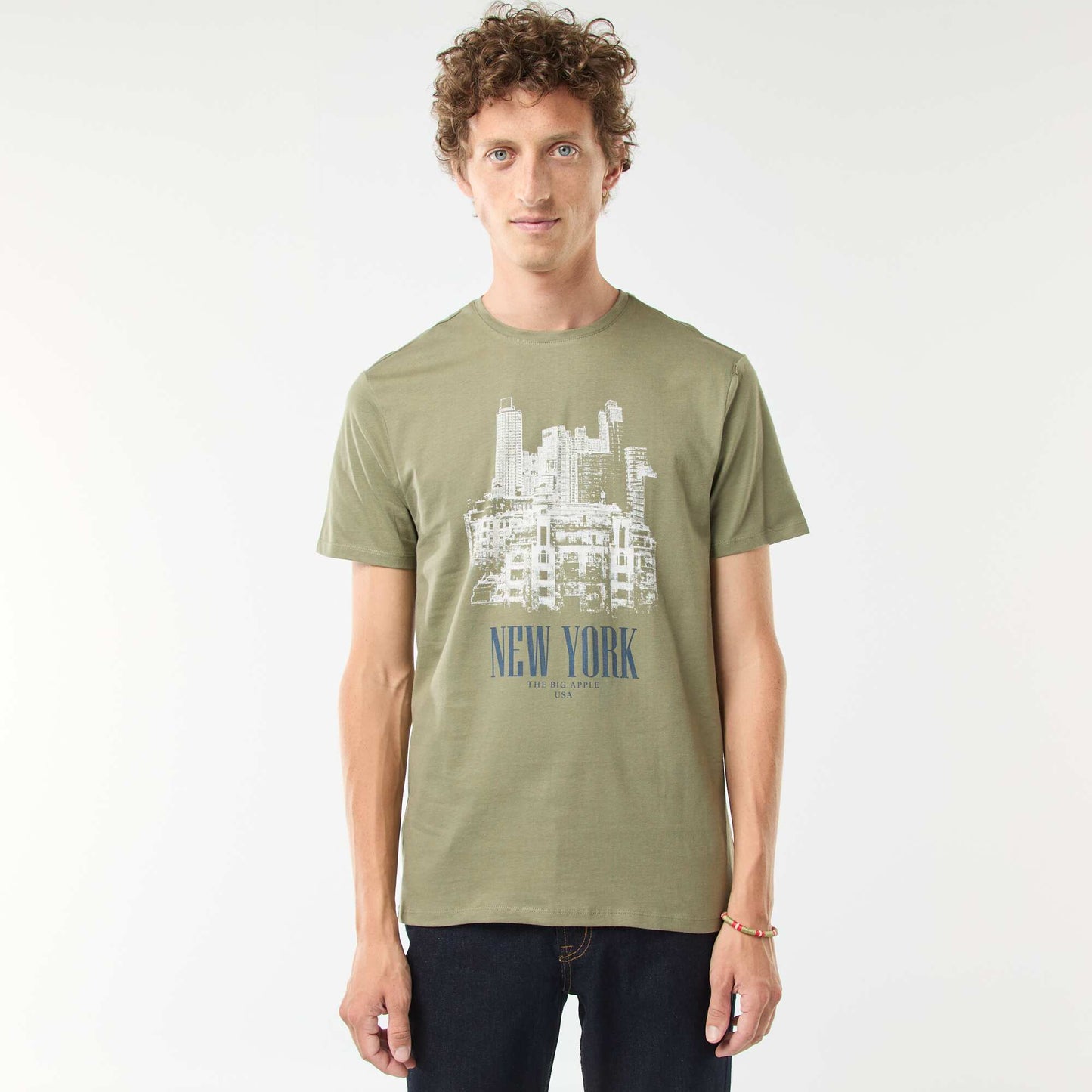 Tee-shirt manches courtes imprimé KAKI