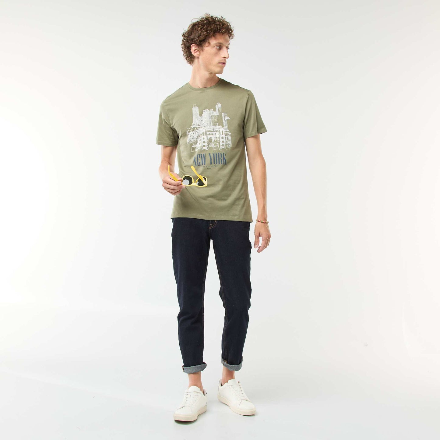 Tee-shirt manches courtes imprimé KAKI