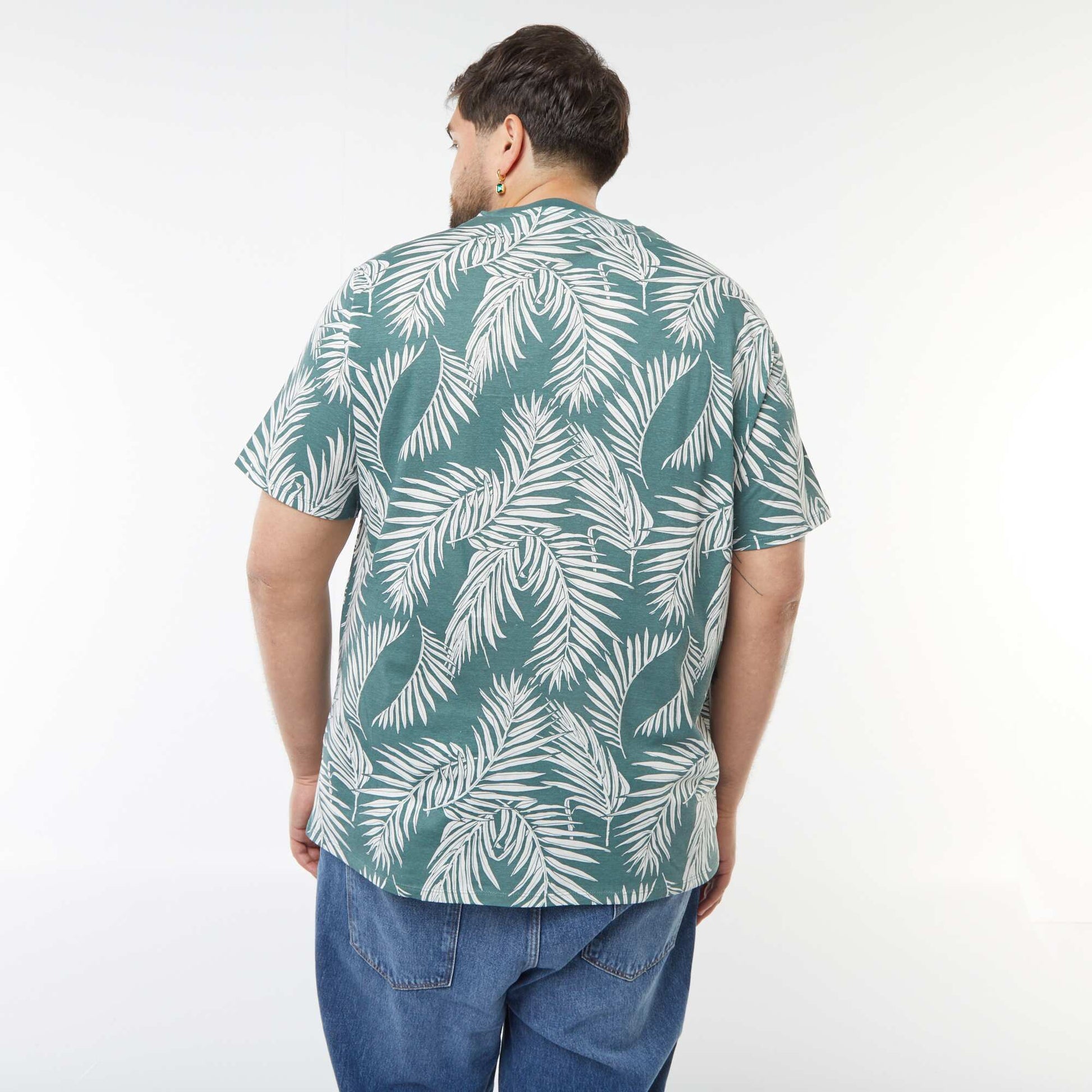 T-shirt manches courtes à motif VERT