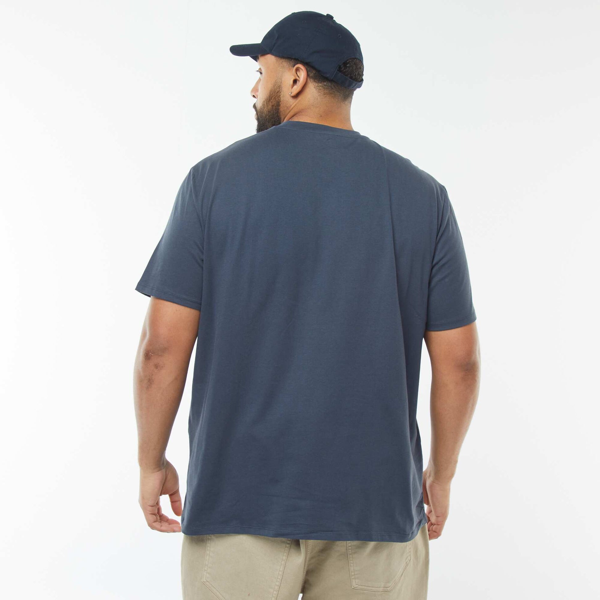 T-shirt manches courtes à motif BLEU
