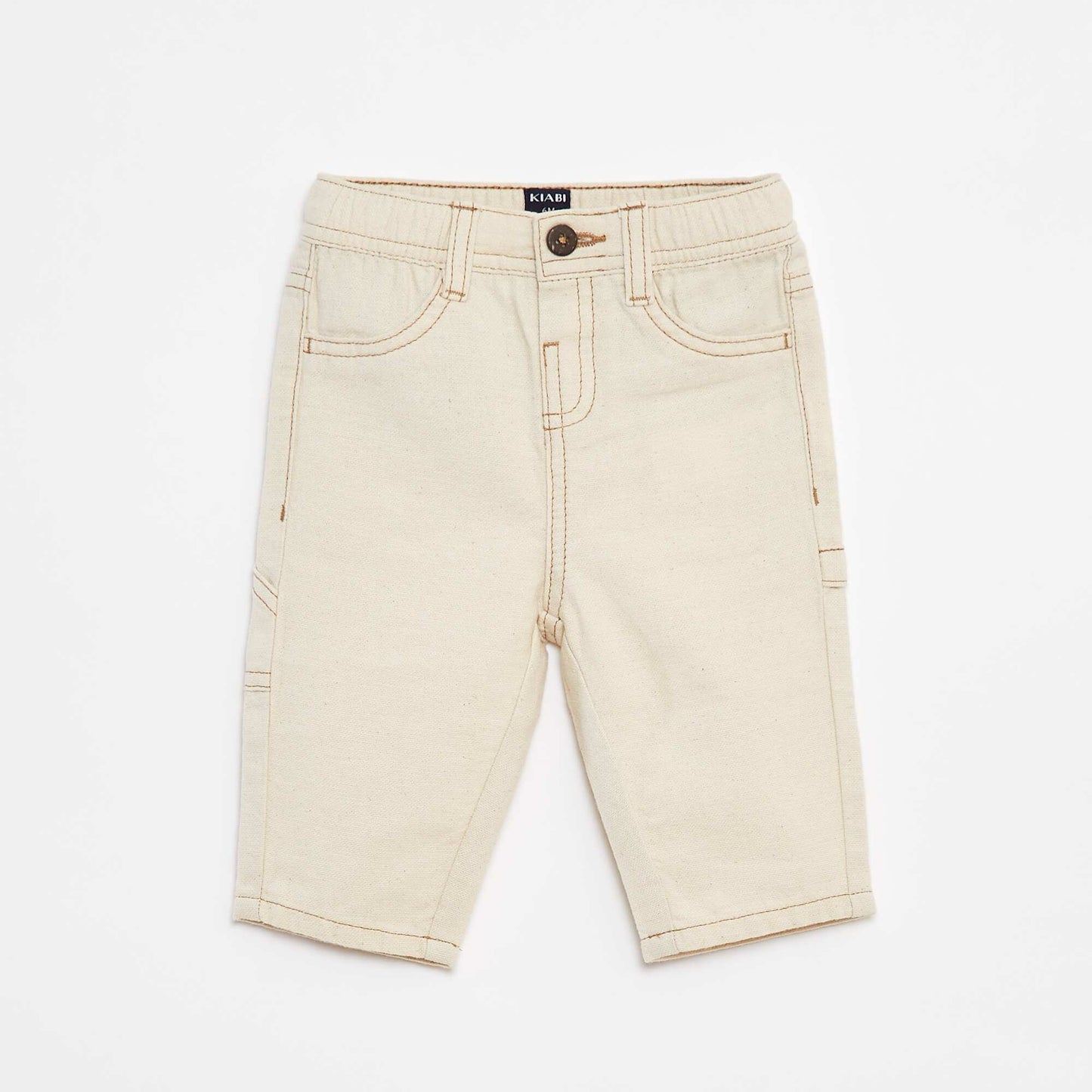 Pantalon en lin mélangé BLANC