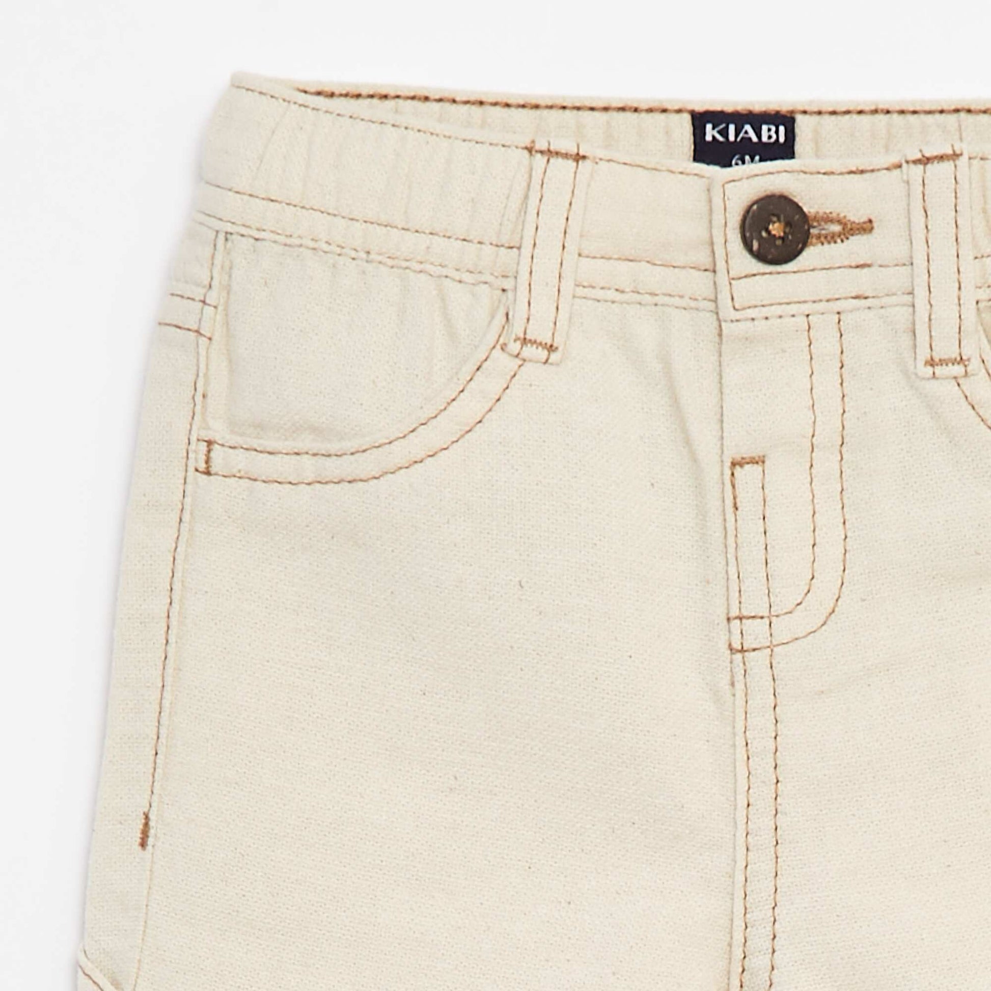 Pantalon en lin mélangé BLANC