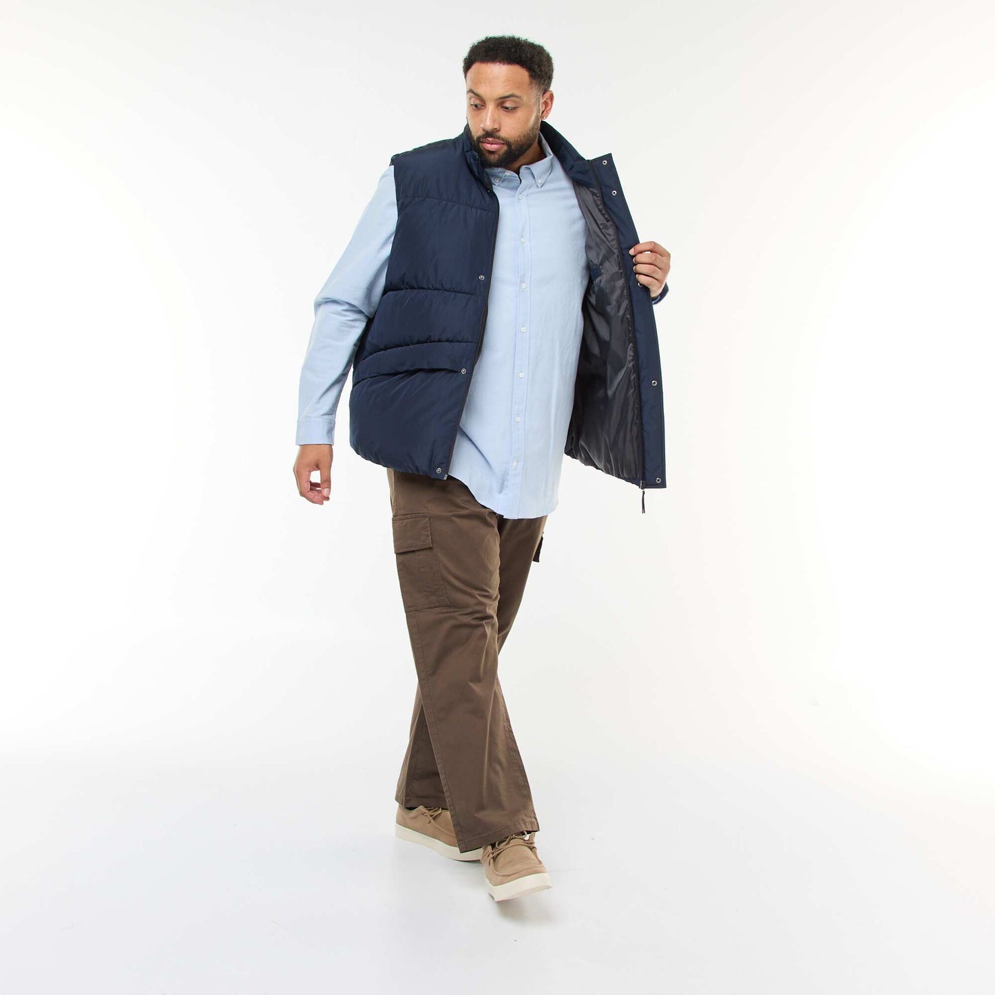 Chemise oxford droite unie BLEU
