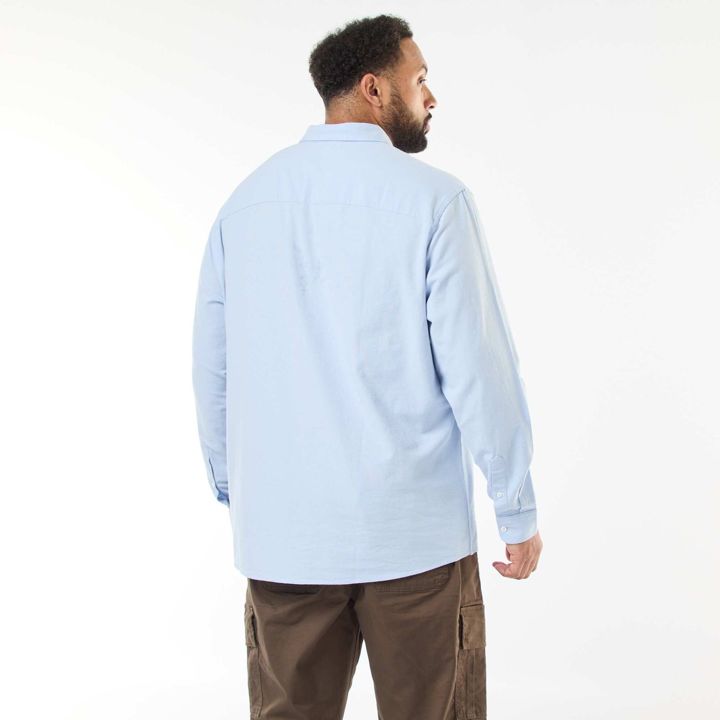 Chemise oxford droite unie BLEU