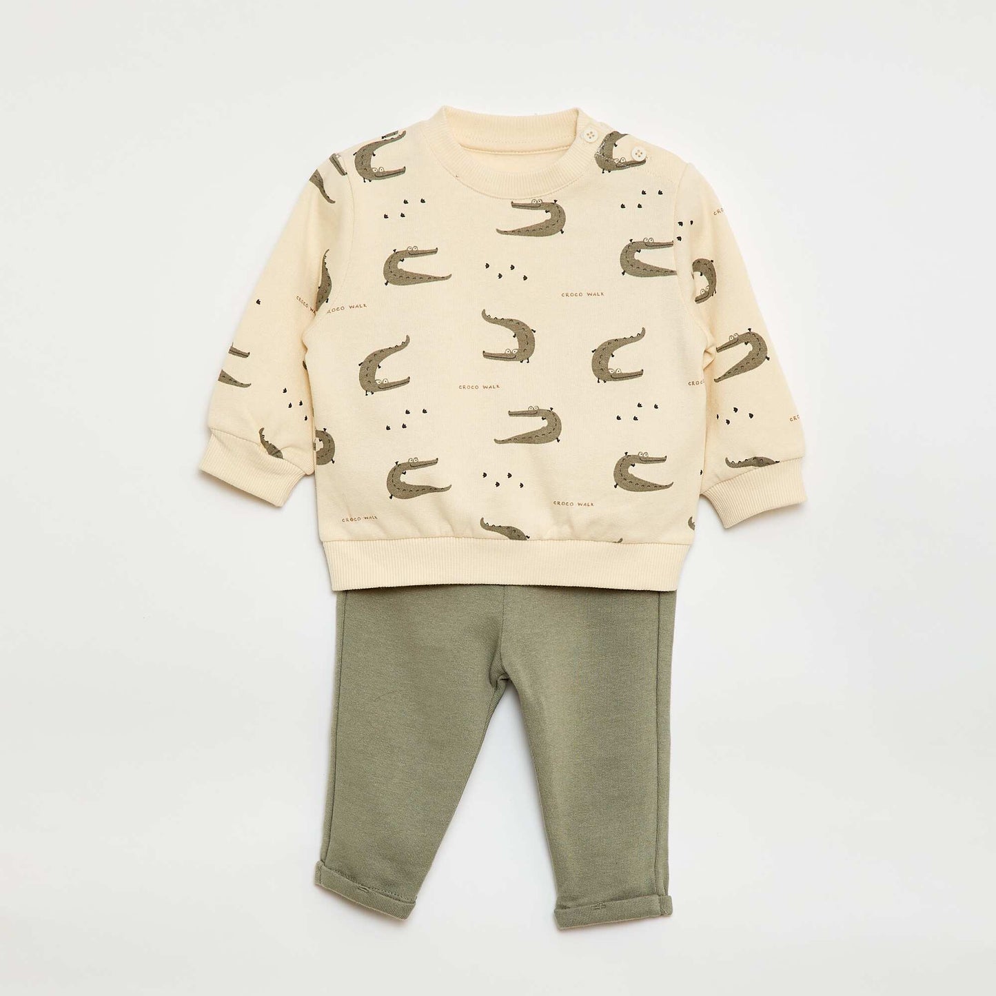 Ensemble 2 pièces sweat + pantalon BLANC