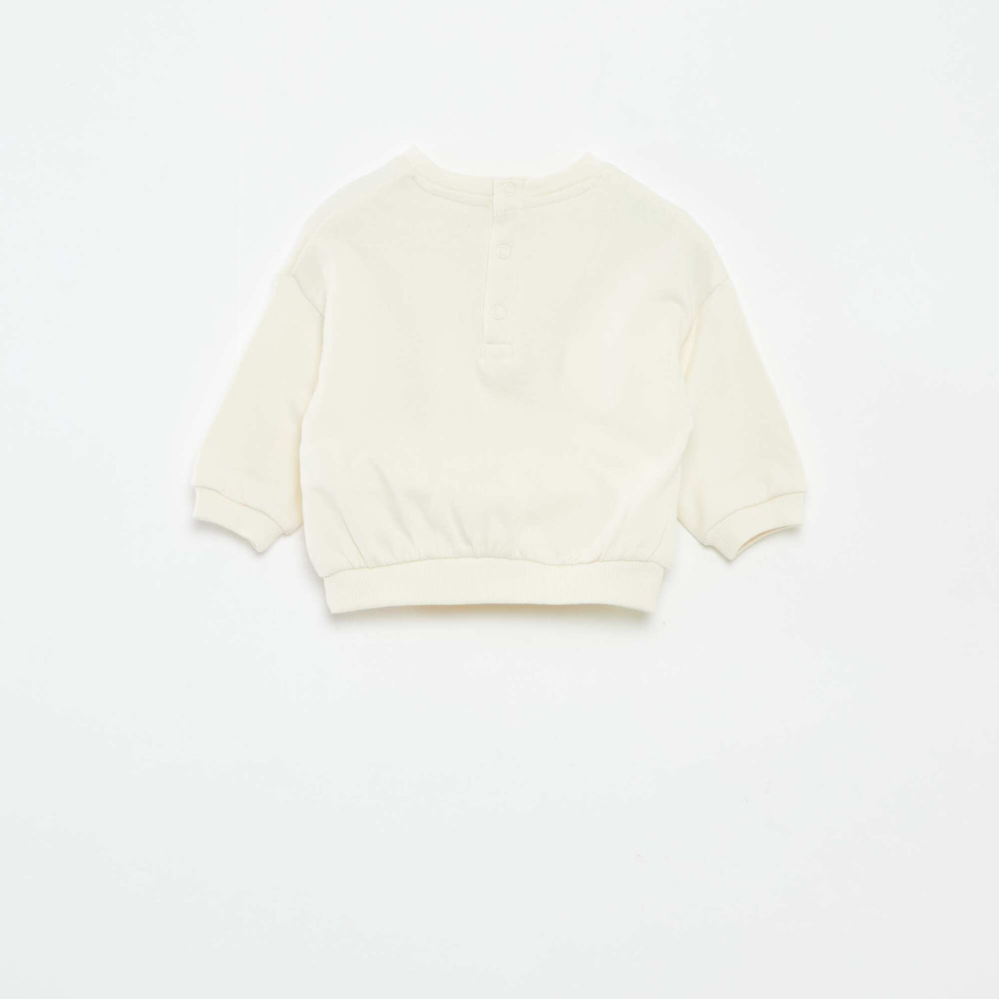 Ensemble jogging en molleton sweat + legging - 2 pièces BLANC