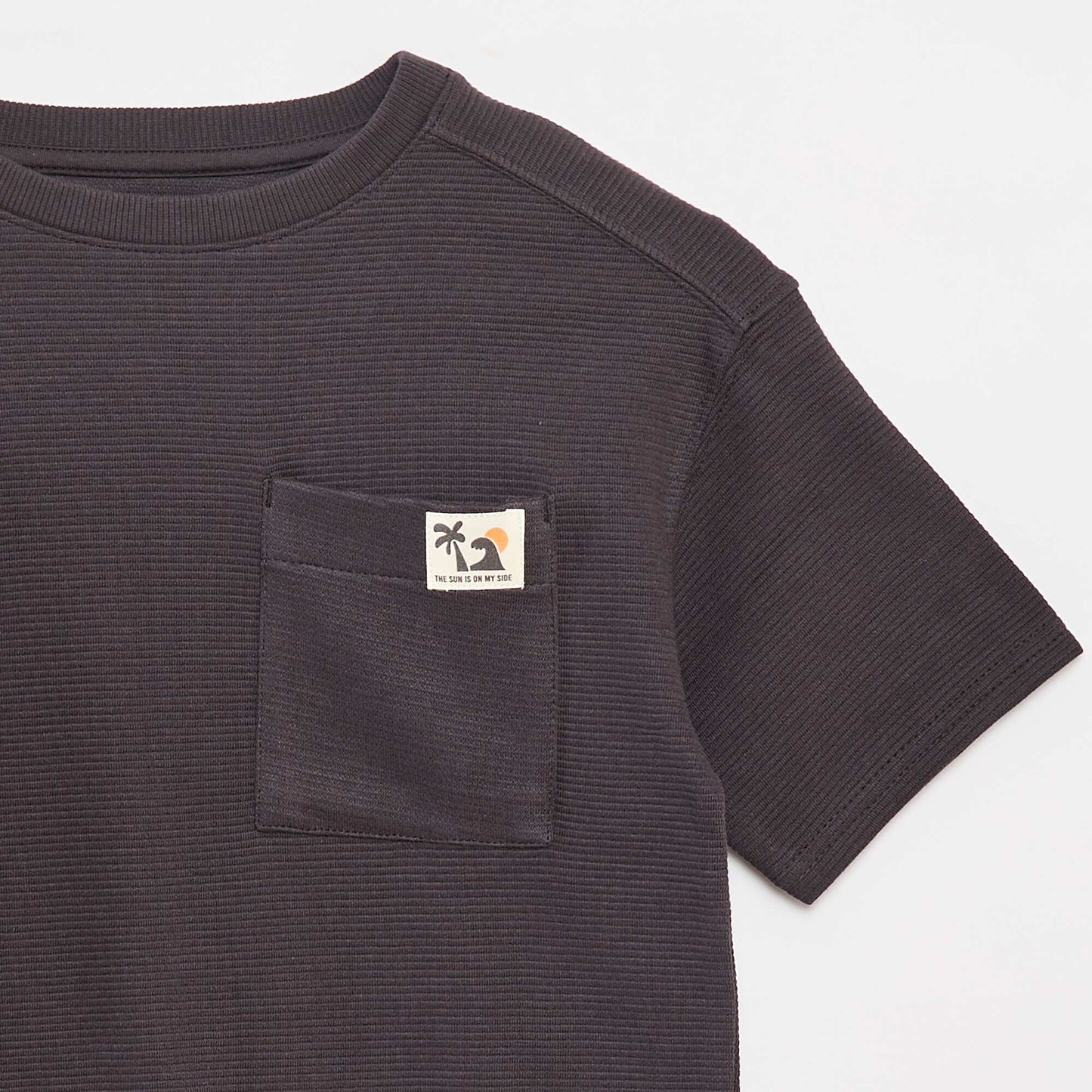 T-shirt en maille ottoman NOIR