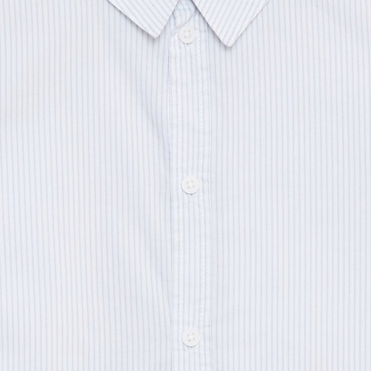 Chemise en popeline à manches longues BLEU