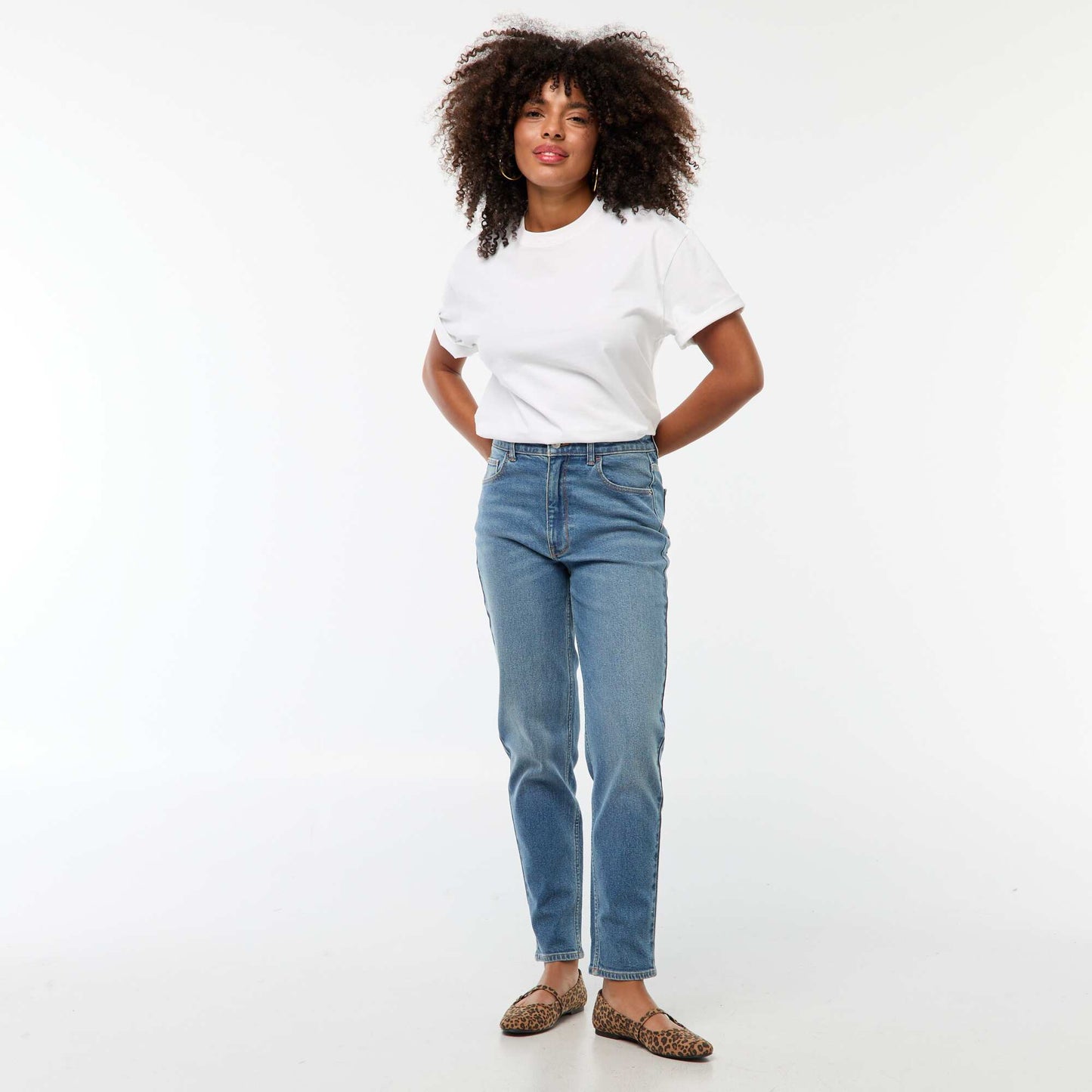 Jean coupe mom - L30 STONE