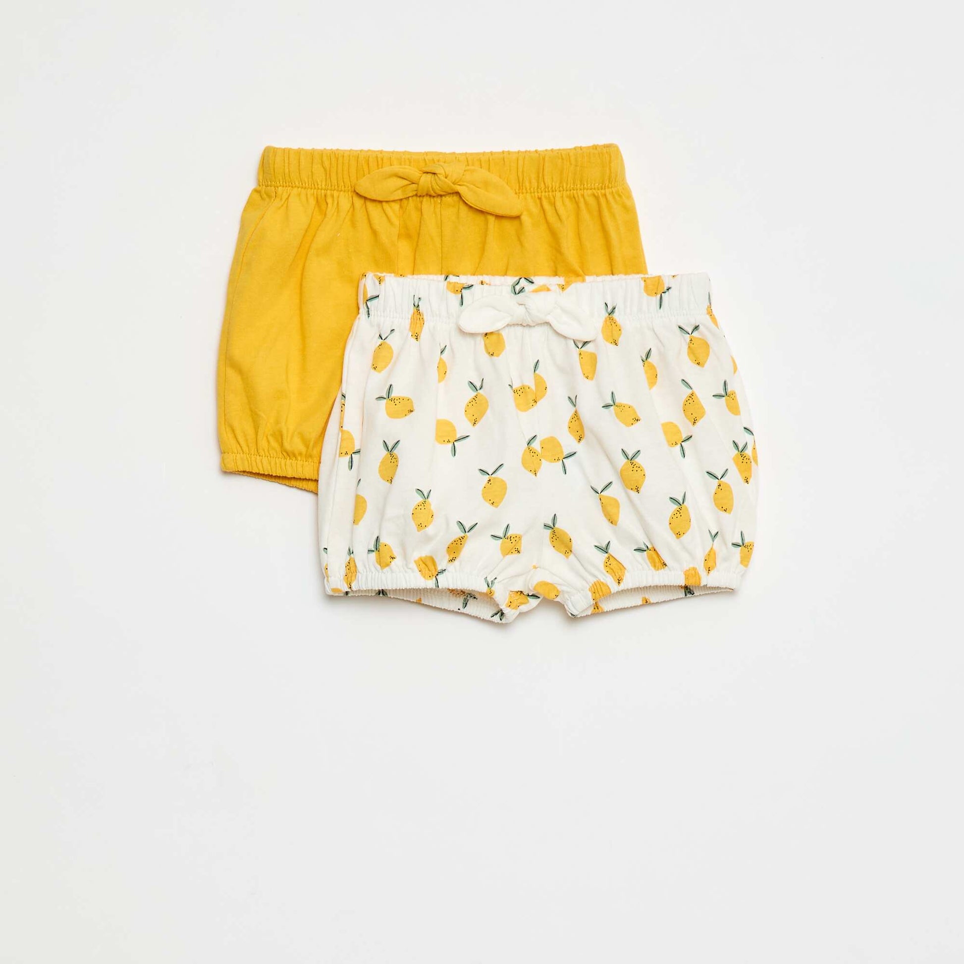 Lot de 2 short en jersey JAUNE