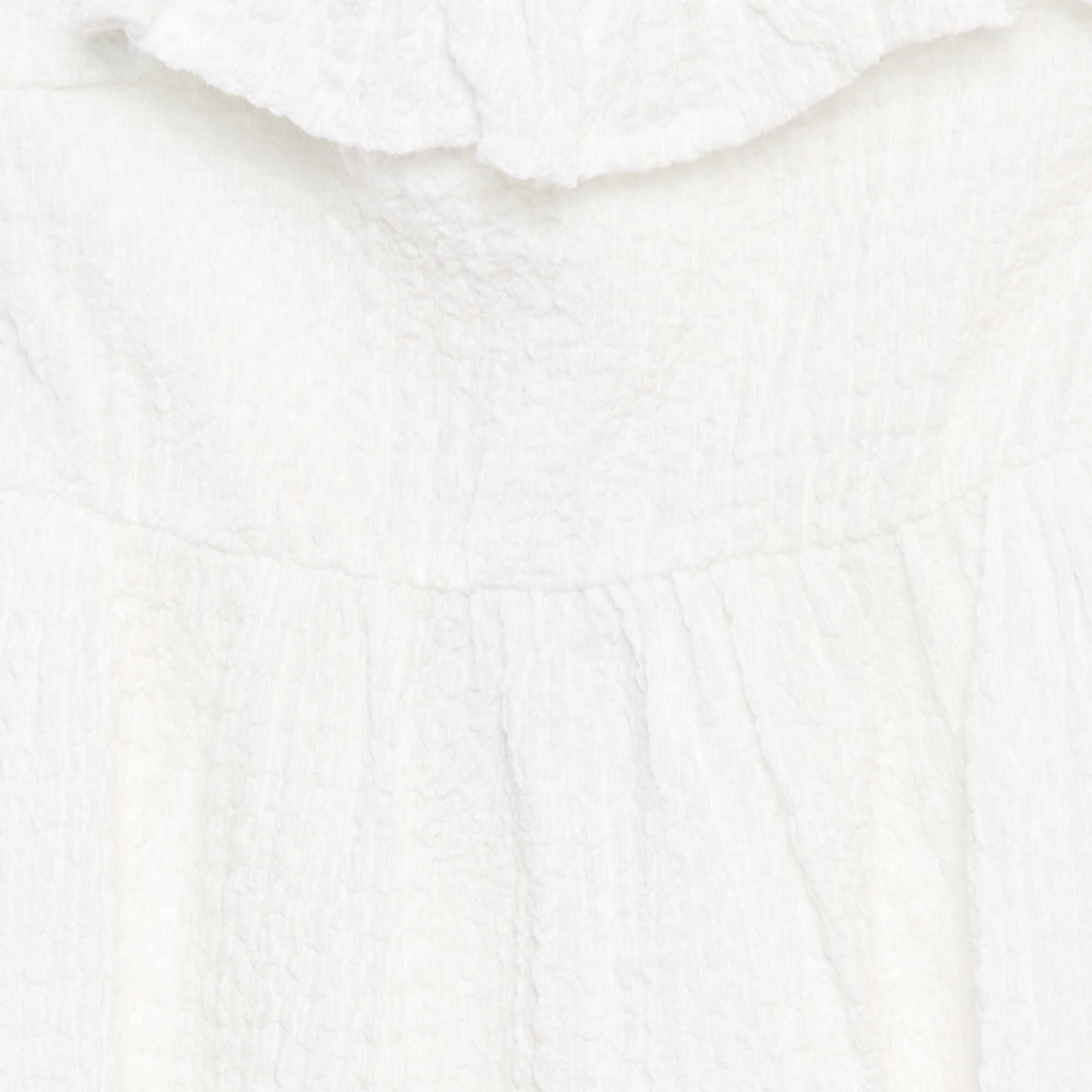Robe à bretelles avec volants BLANC