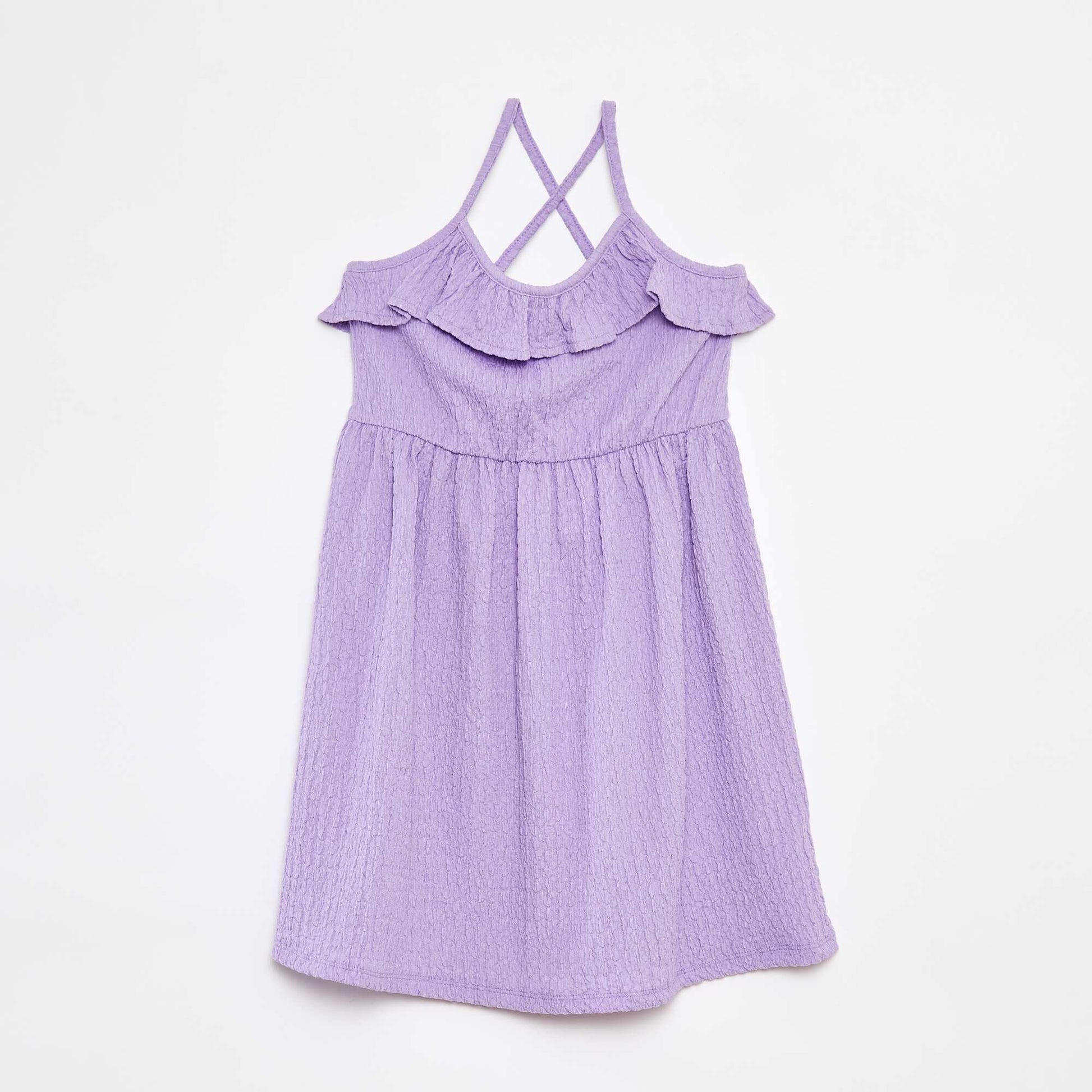 Robe à bretelles avec volants VIOLET