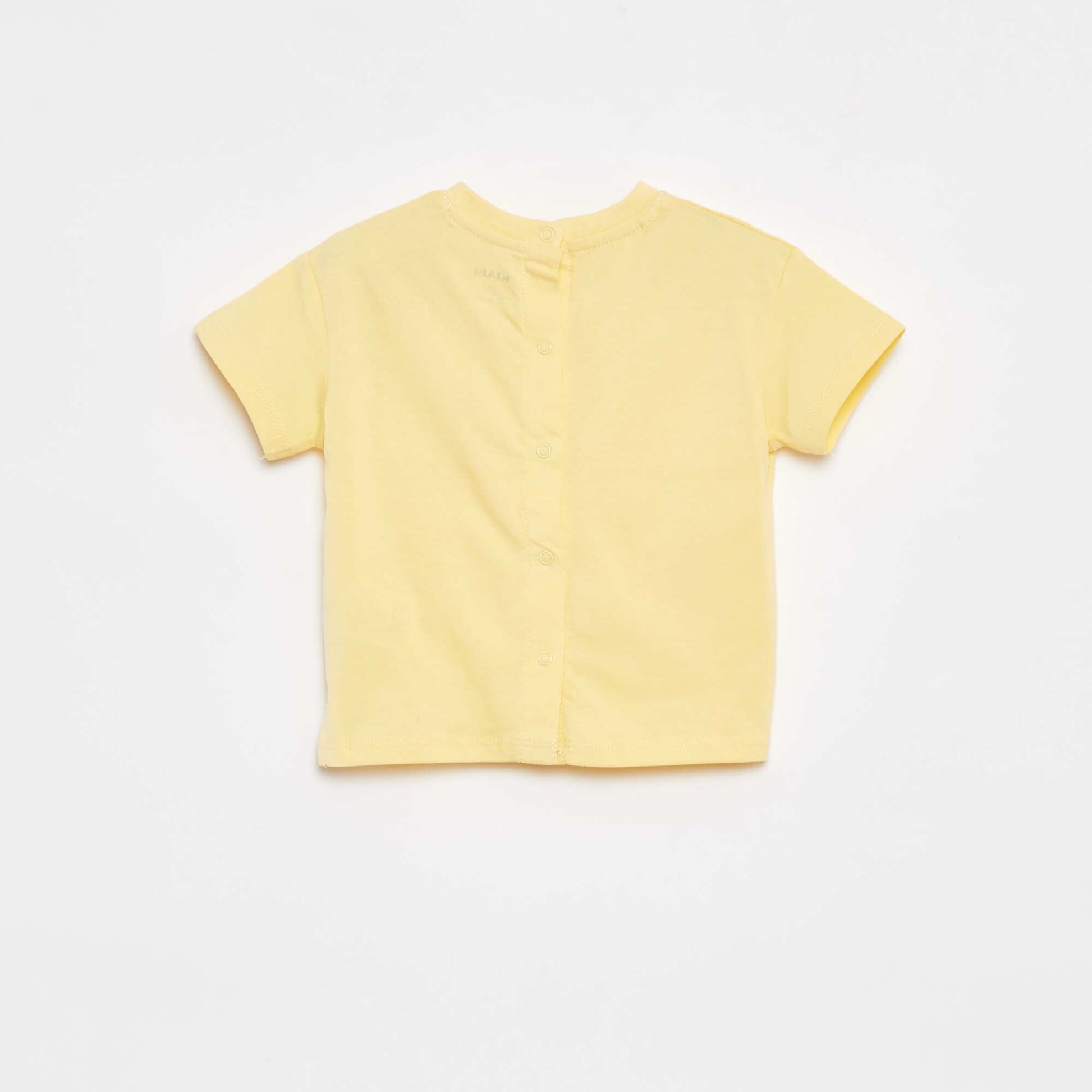 T-shirt loose et uni à manches courtes JAUNE