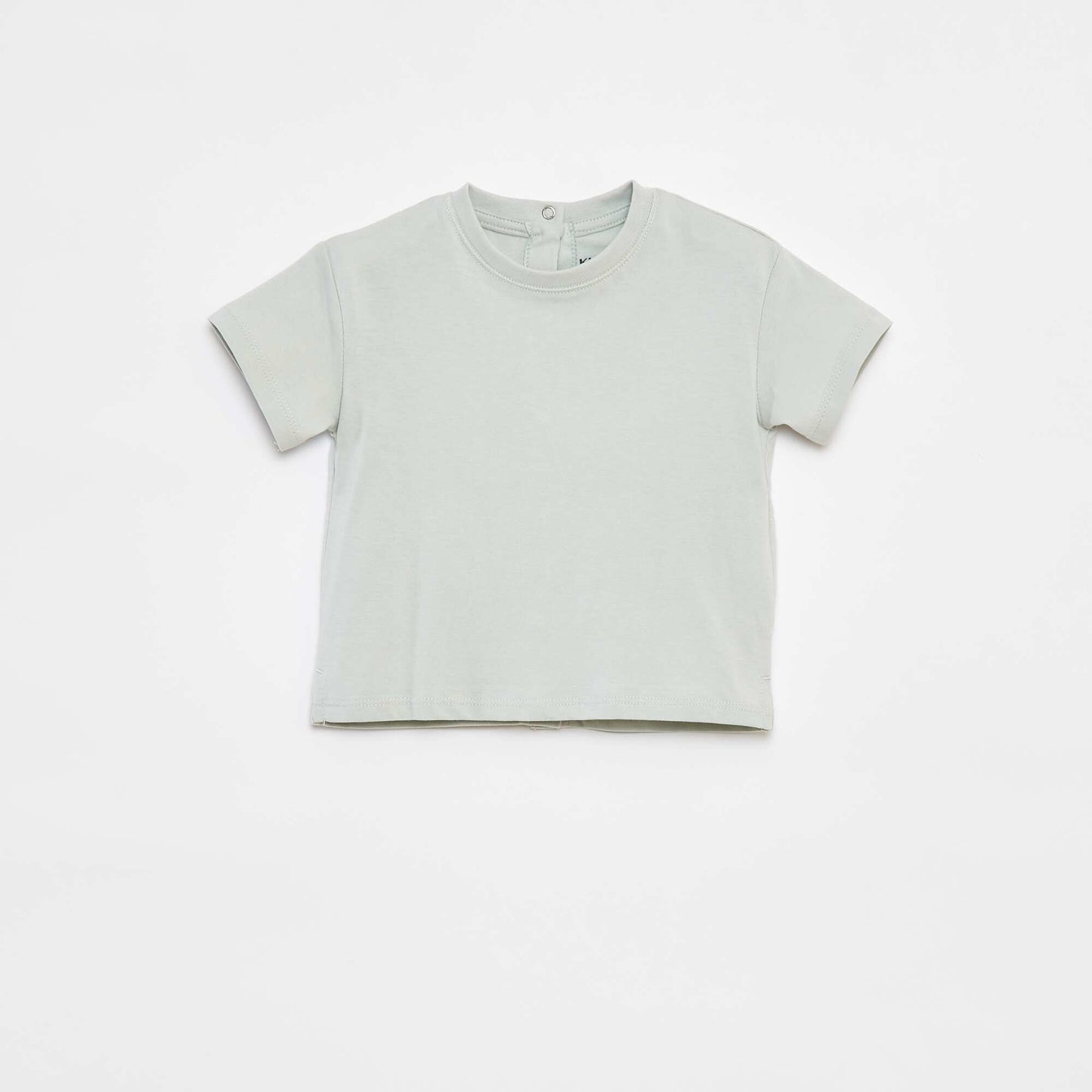 T-shirt loose et uni à manches courtes BLEU